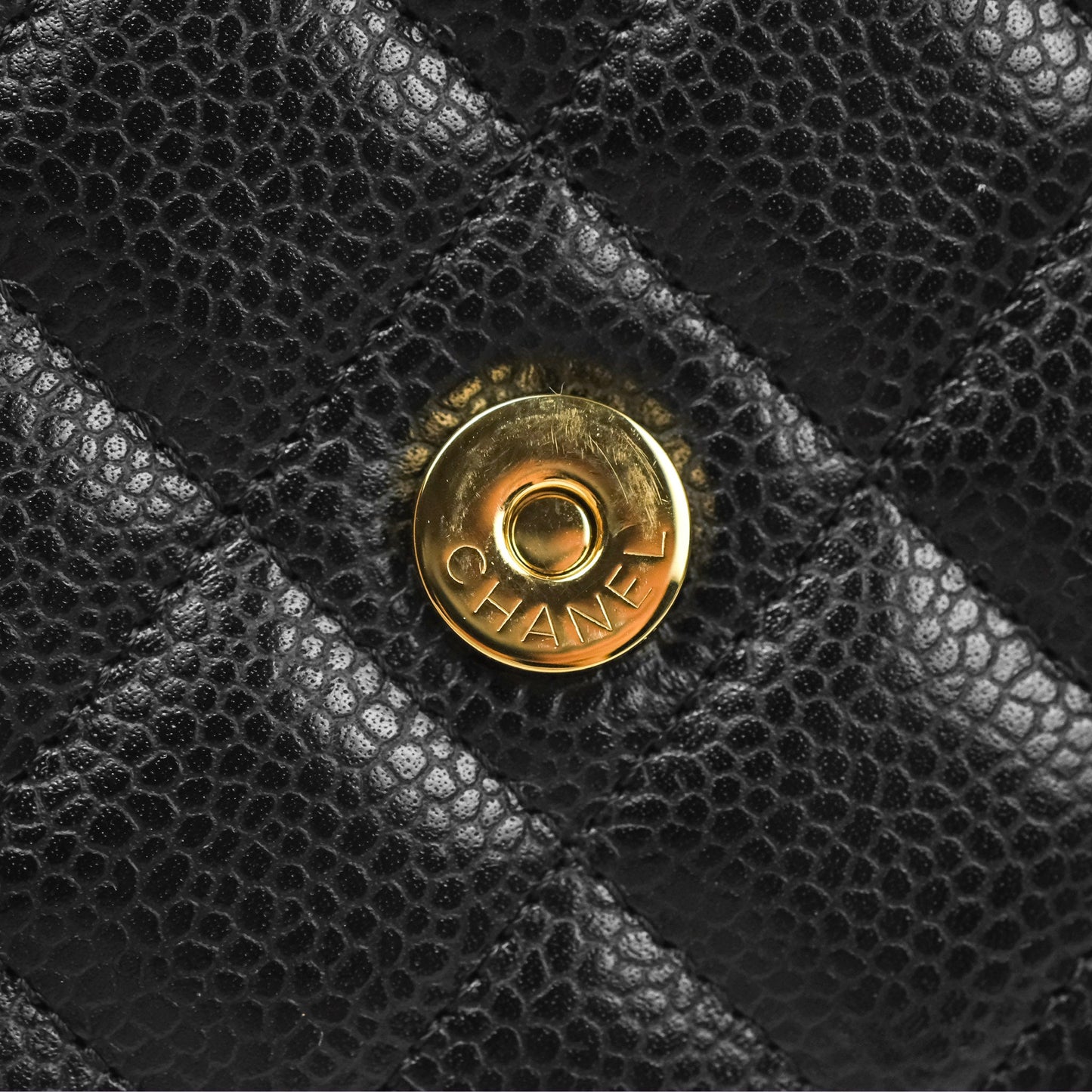 Chanel Quilted Classic Wallet On Chain WOC Black Caviar Gold Hardware