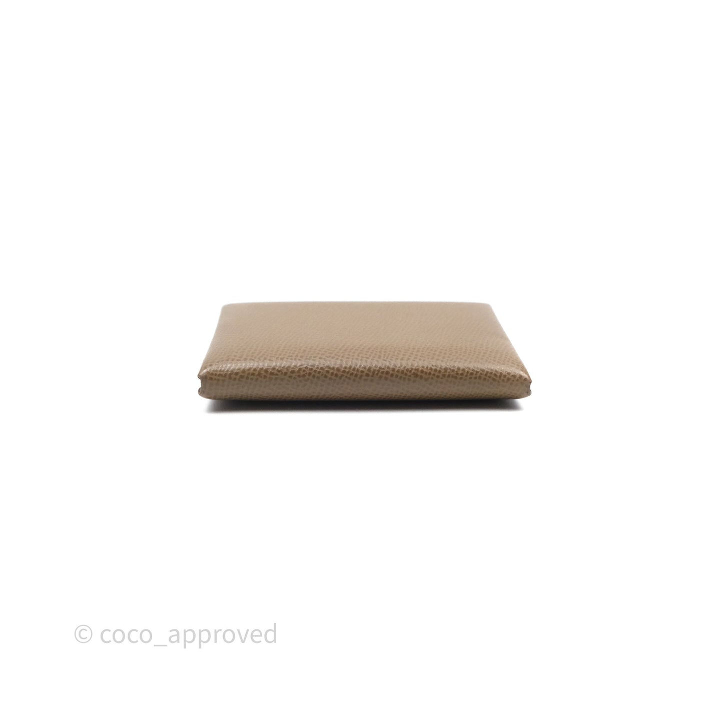 Hermès Calvi Duo Compact Card Holder Etoupe Epsom Palladium Hardware