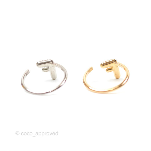 Fendi F is Fendi Ring Crystal Gold Silver