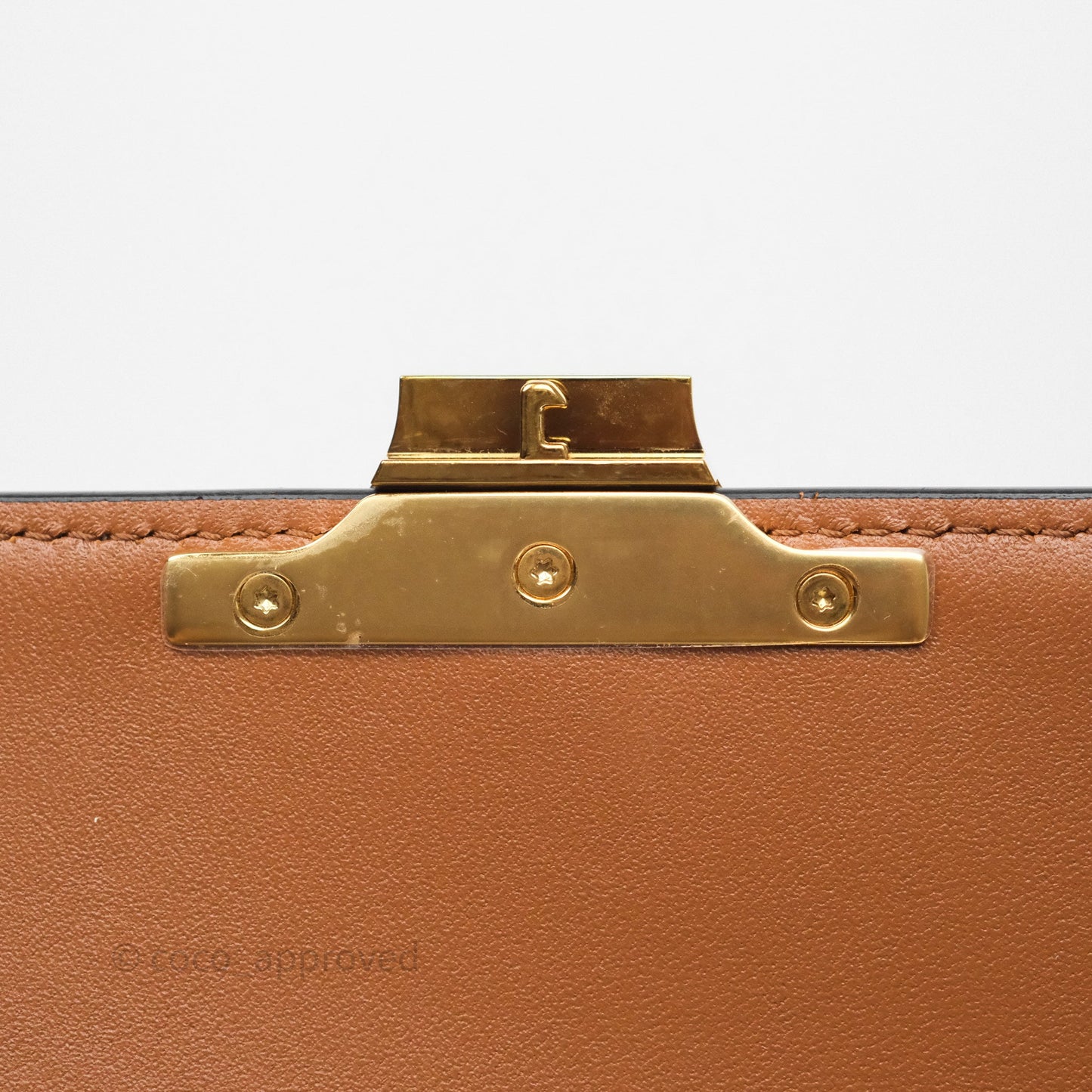 Celine Medium Triomphe Bag Tan Natural Calfskin