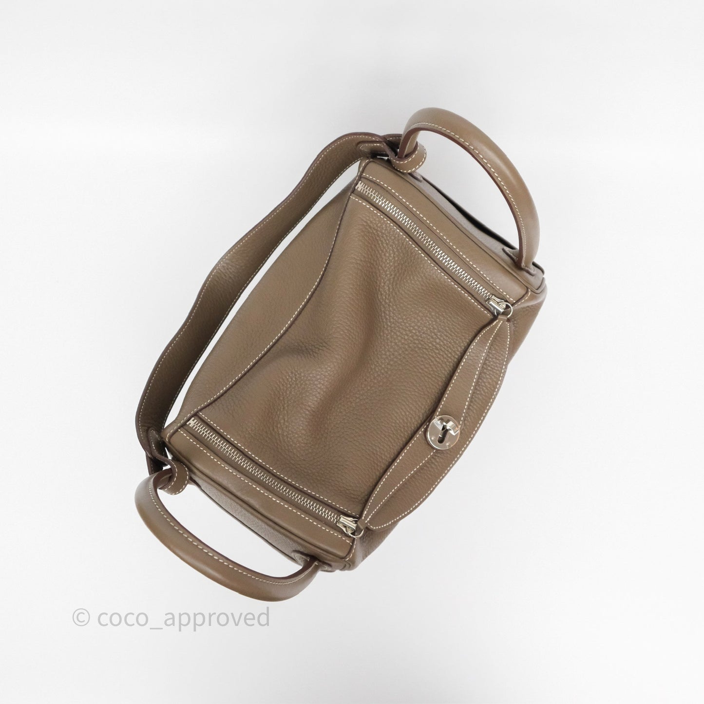 Hermès Lindy 30 Etoupe 18 Clemence Palladium Hardware