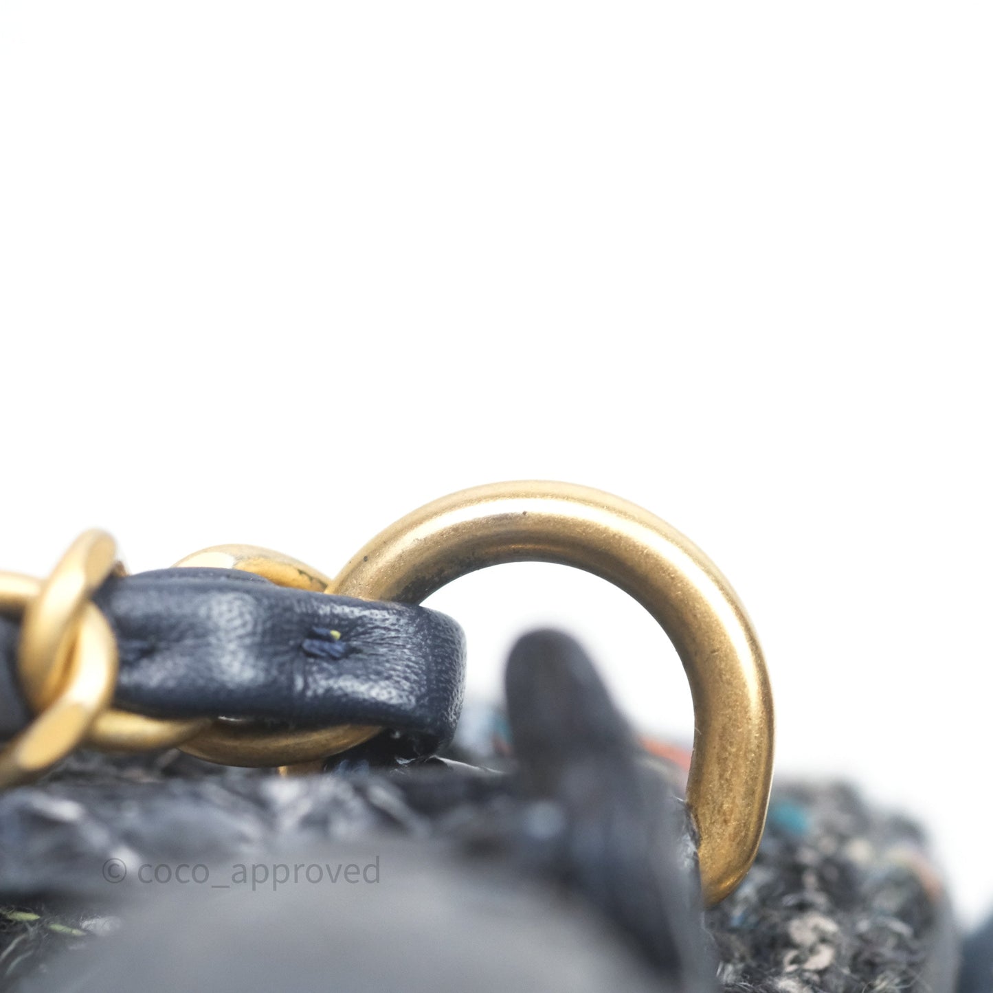 Chanel Medium CC Filigree Vanity Case Navy Tweed Python