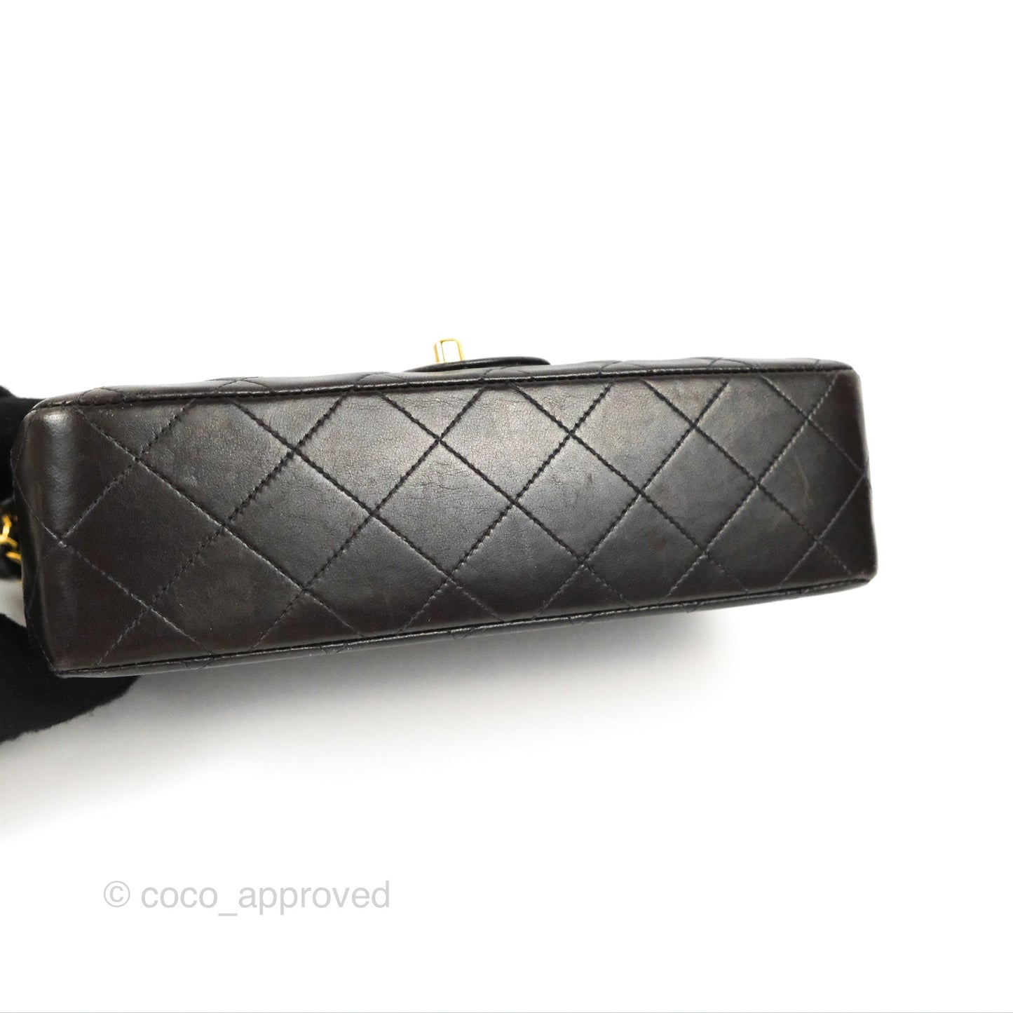 Chanel Vintage Small Classic Flap Black Lambskin 24K Gold Hardware