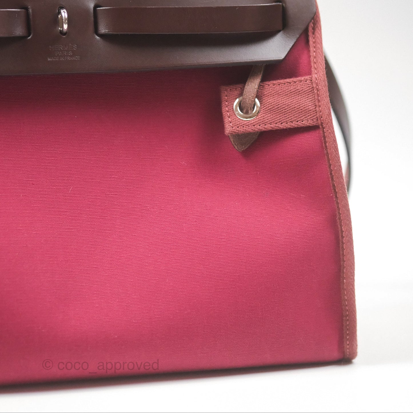 Hermès Herbag Zip 31 Retourne Rose Bubblegum L4/ Rubis B5 Canvas Palladium Hardware