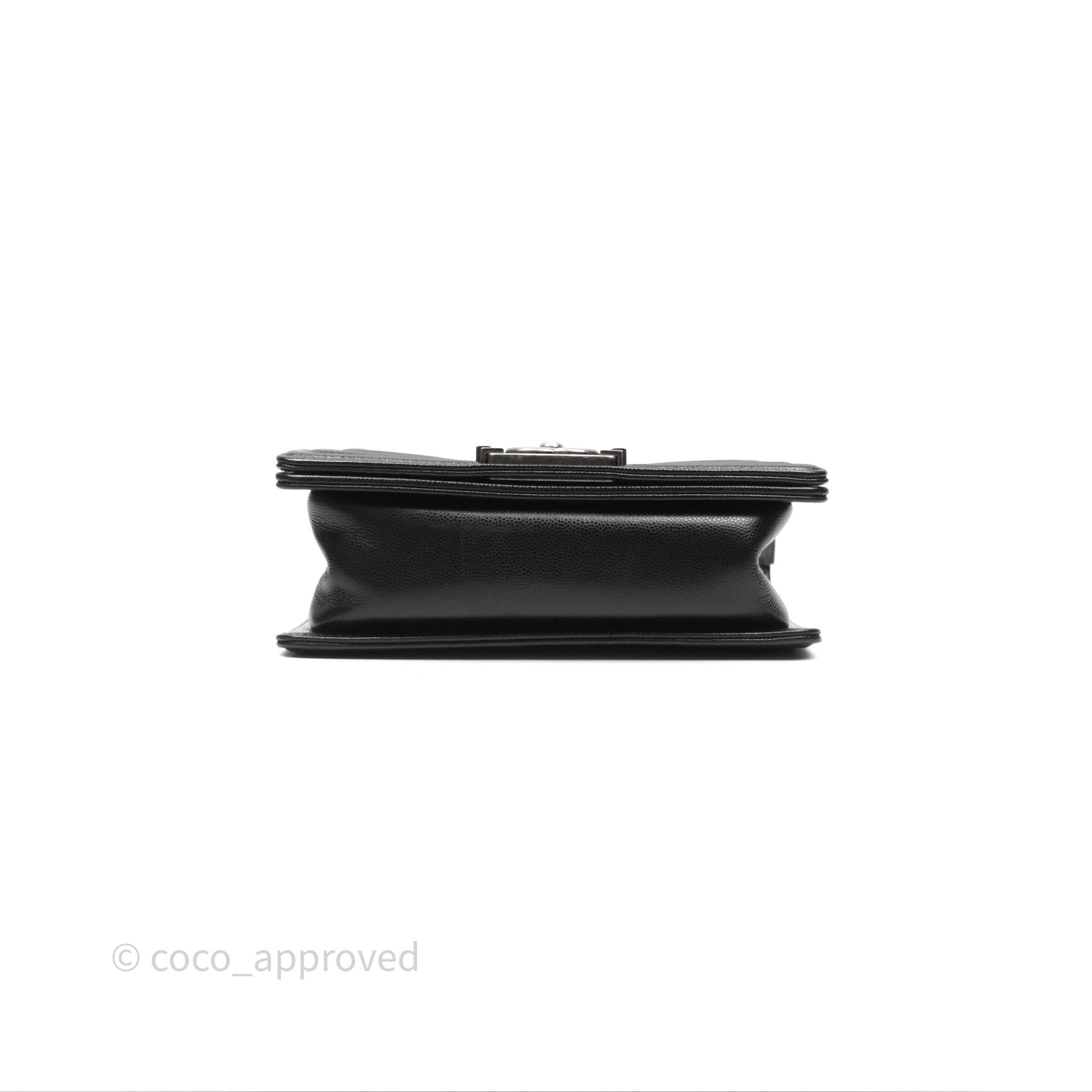 Chanel Small Boy Black Caviar Ruthenium Hardware