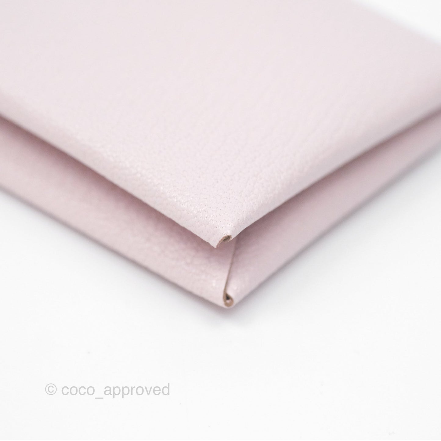 Hermès Calvi Card Holder Mauve Pale Chevre Mysore