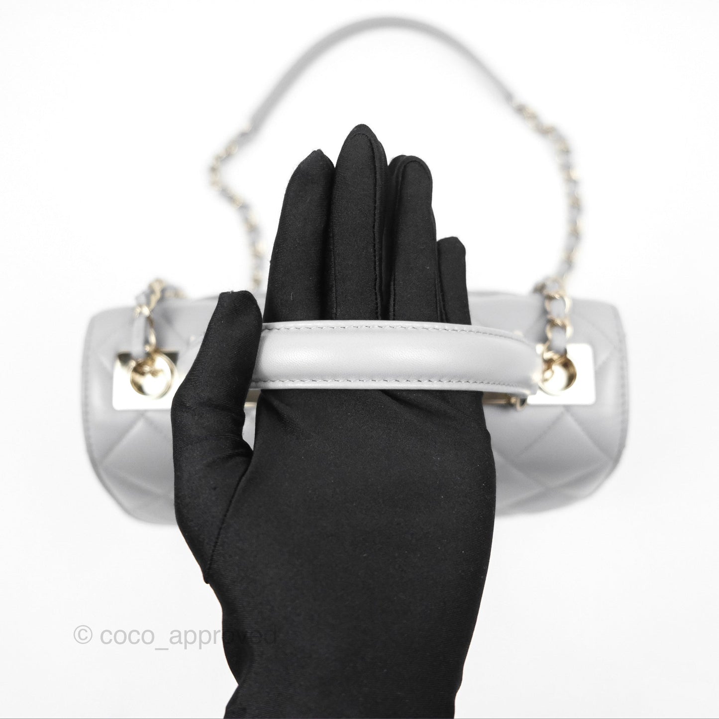 Chanel Small Trendy CC Grey Lambskin Gold Hardware