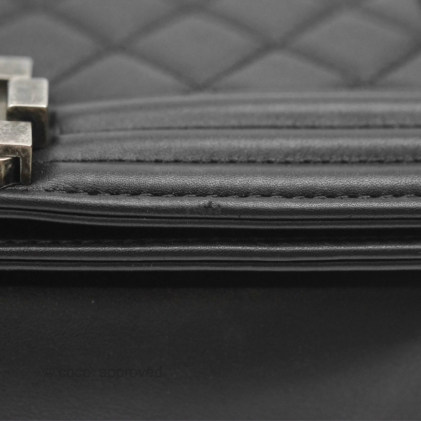 Chanel Medium Boy Quilted Black Lambskin Ruthenium Hardware