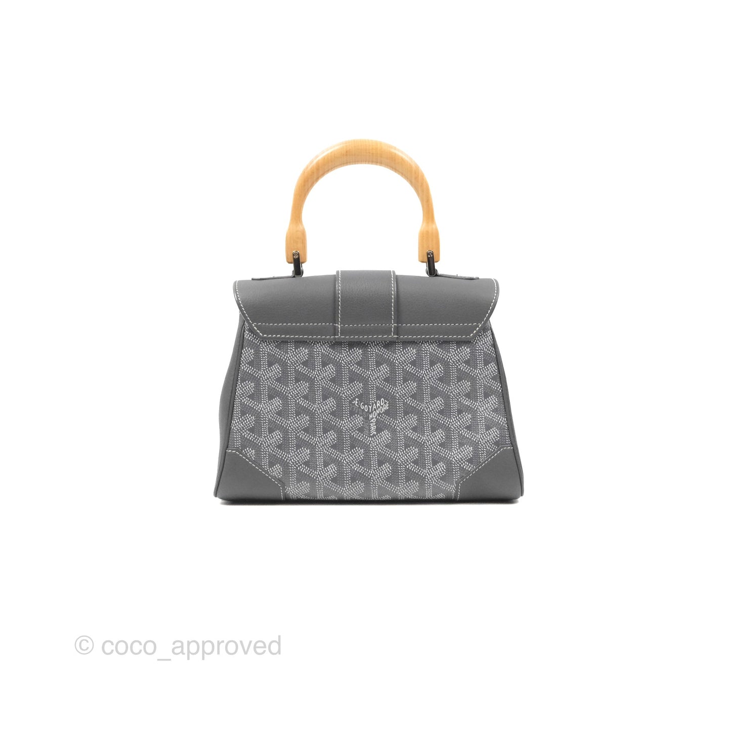 Goyard Saïgon Mini Bag Chevroches Calfskin Grey Silver Hardware