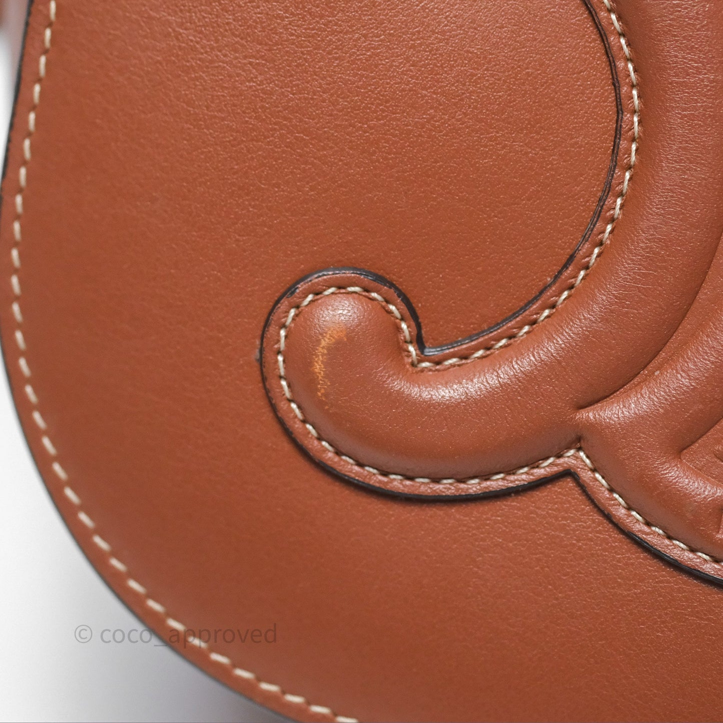 Celine Folco Cuir Triomphe in Smooth Calfskin Tan