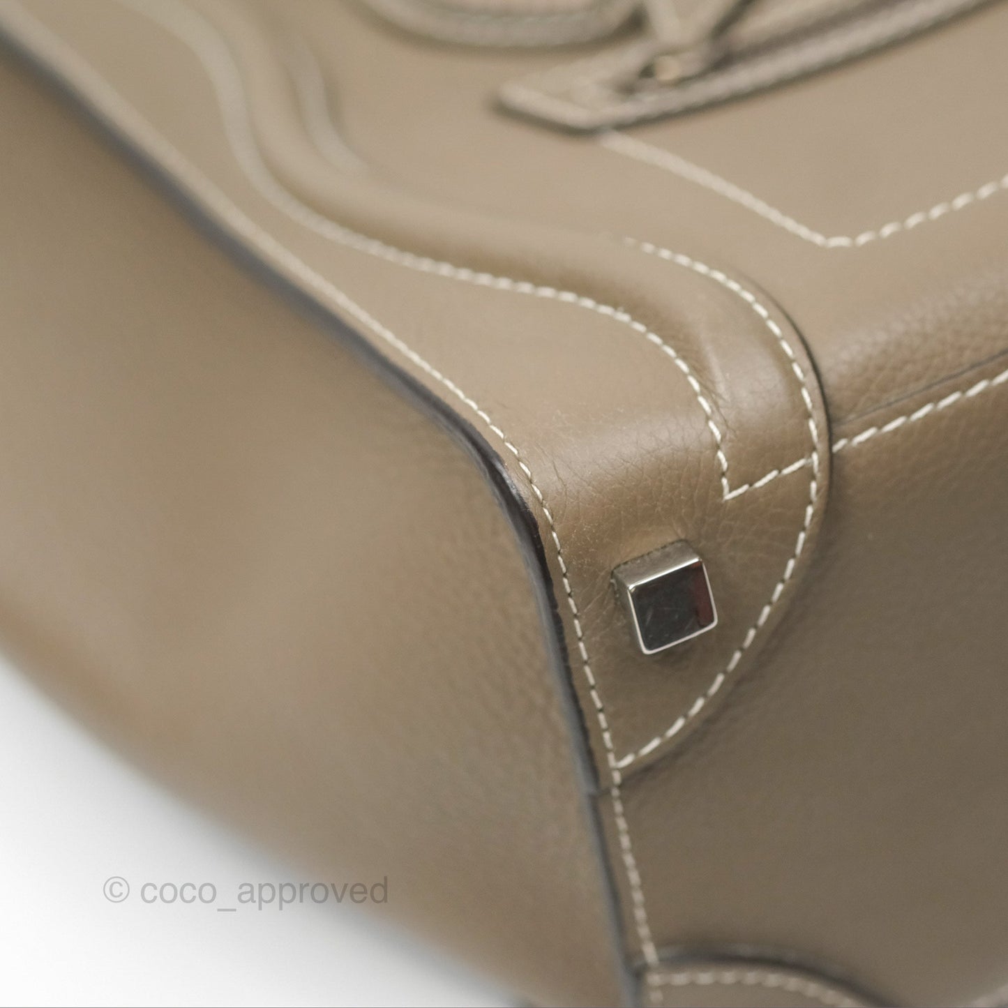 Celine Micro Luggage Bag Souris Drummed Calfskin