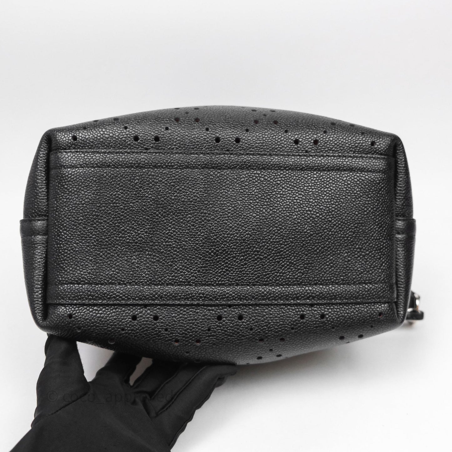 Chanel CC Drawstring Bucket Bag Black Caviar