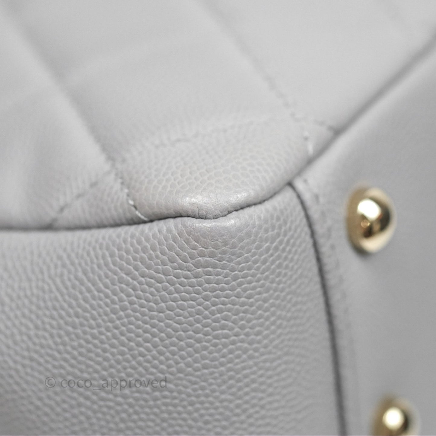Chanel Quilted Medium Business Affinity Flap Grey Caviar Gold Hardware