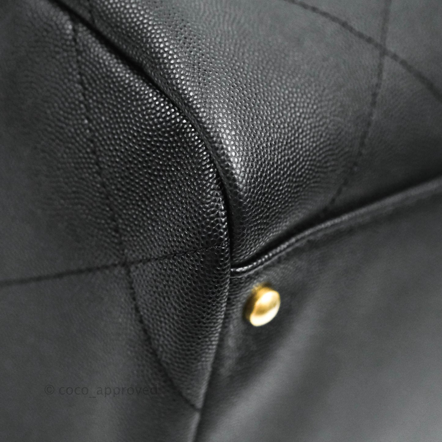 Chanel Large Circular Handle Bowling Bag Caviar Black Aged Gold Hardware