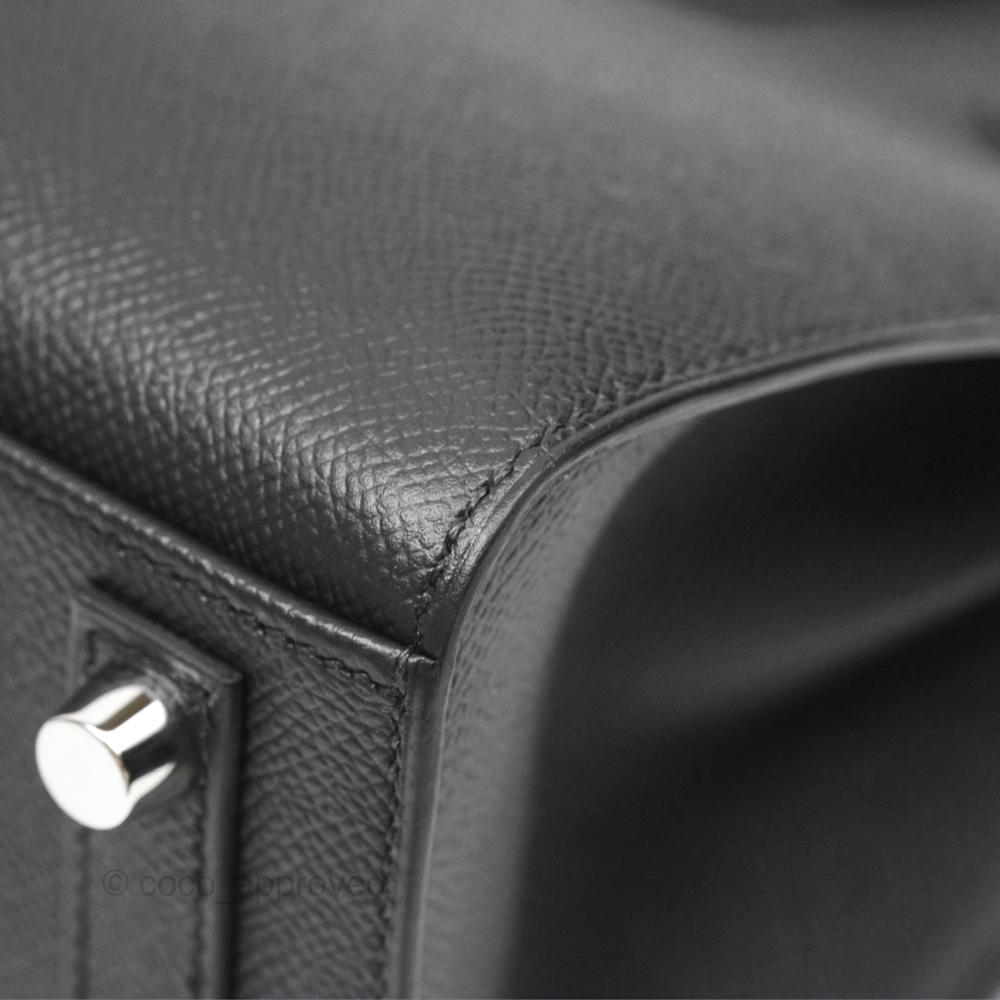 Hermes Birkin 25 Sellier Black Noir 89 Epsom Palladium Hardware