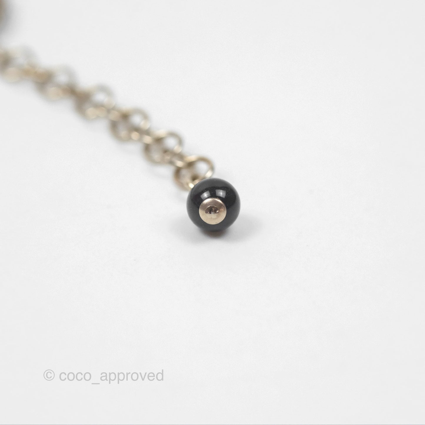 Chanel Crystal CC Star Drop Necklace Gold Tone 21S