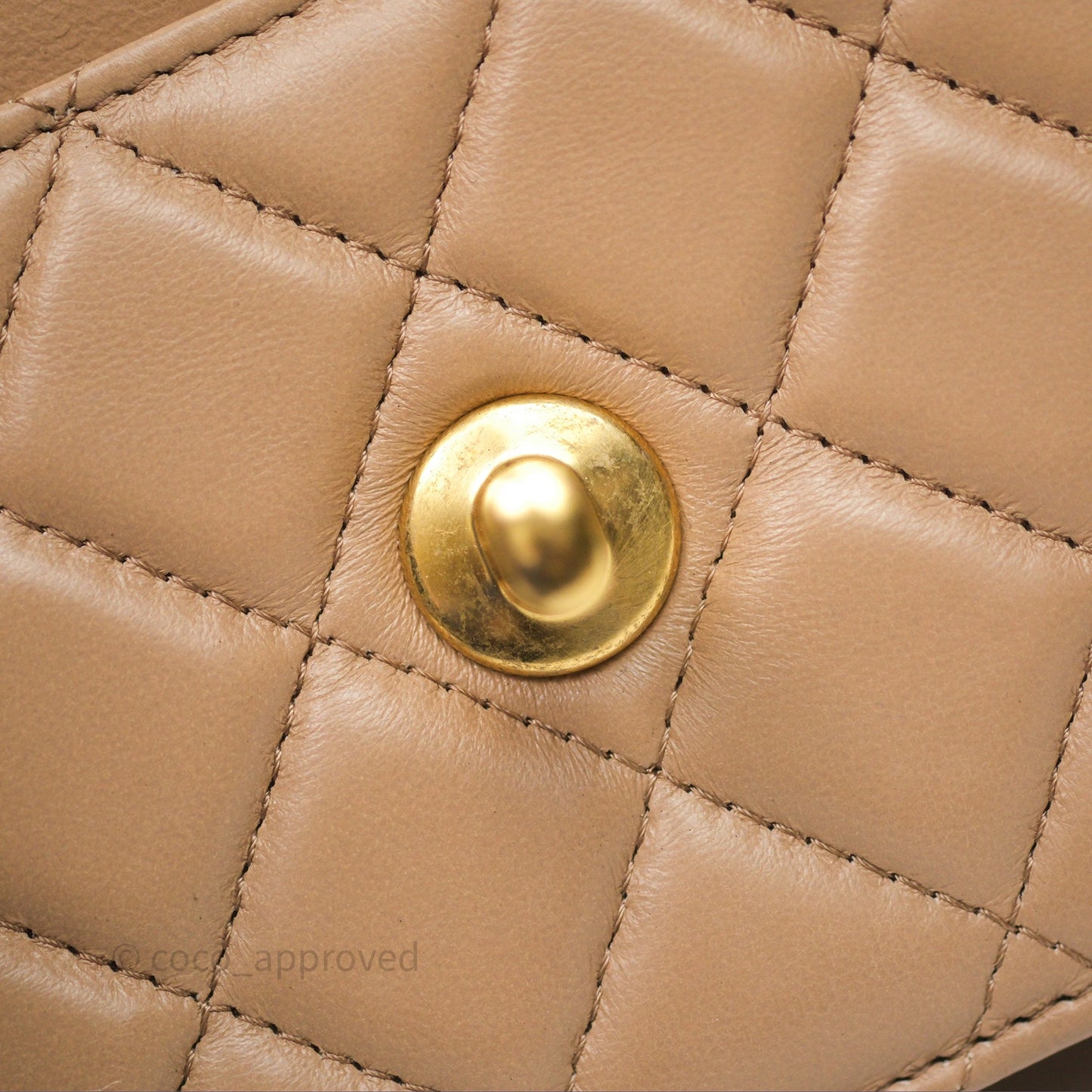 Chanel All Slide Wallet on Chain WOC Adjustable Chain Quilted Beige Lambskin