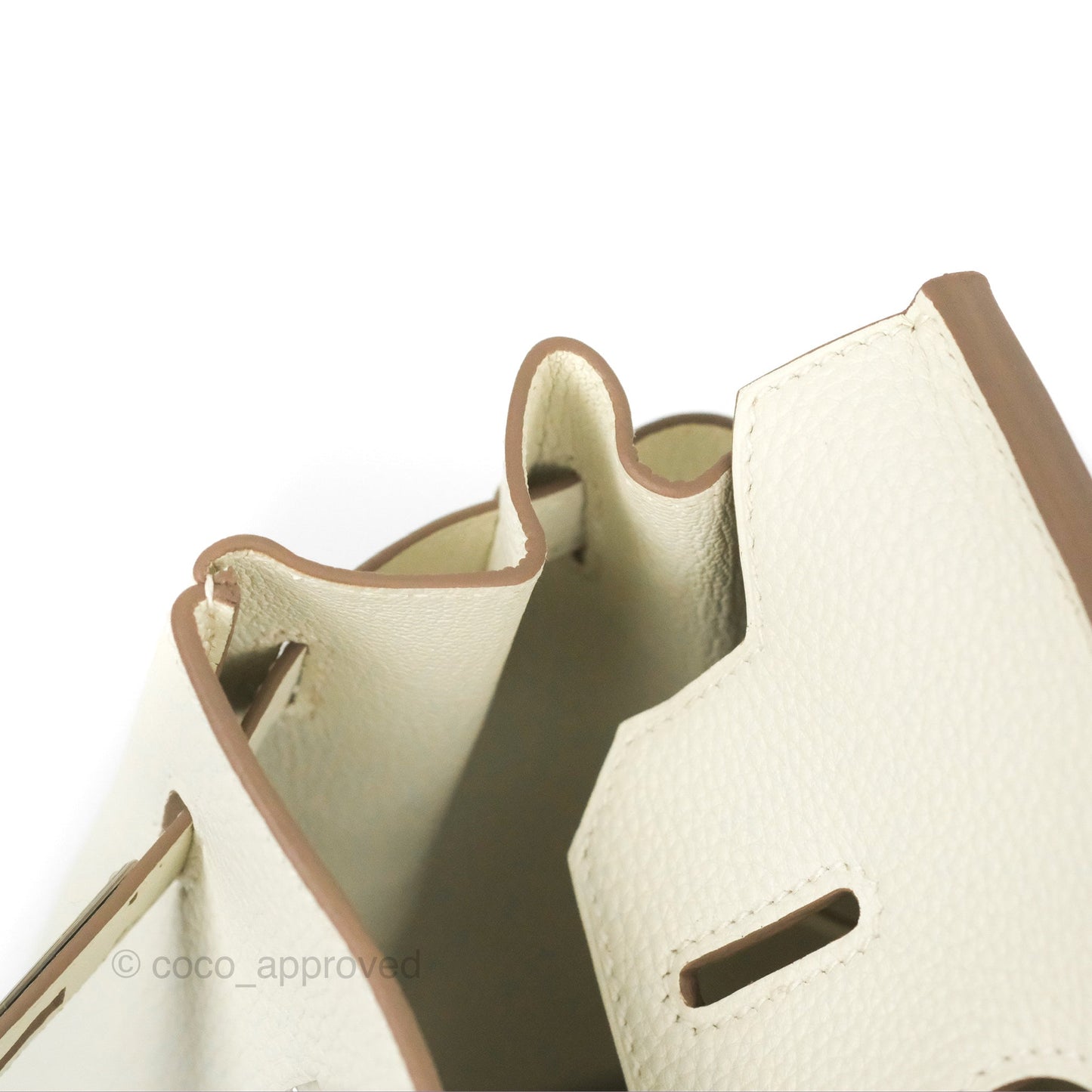 Hermès Retourne Birkin 30 Mushroom Togo Palladium Hardware