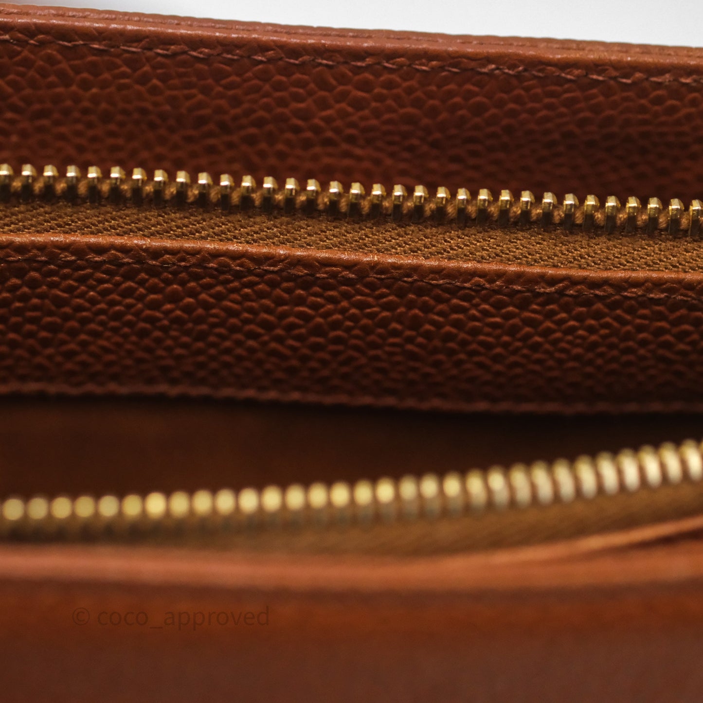 Chanel Vintage Tote Caramel Caviar 24K Gold Hardware