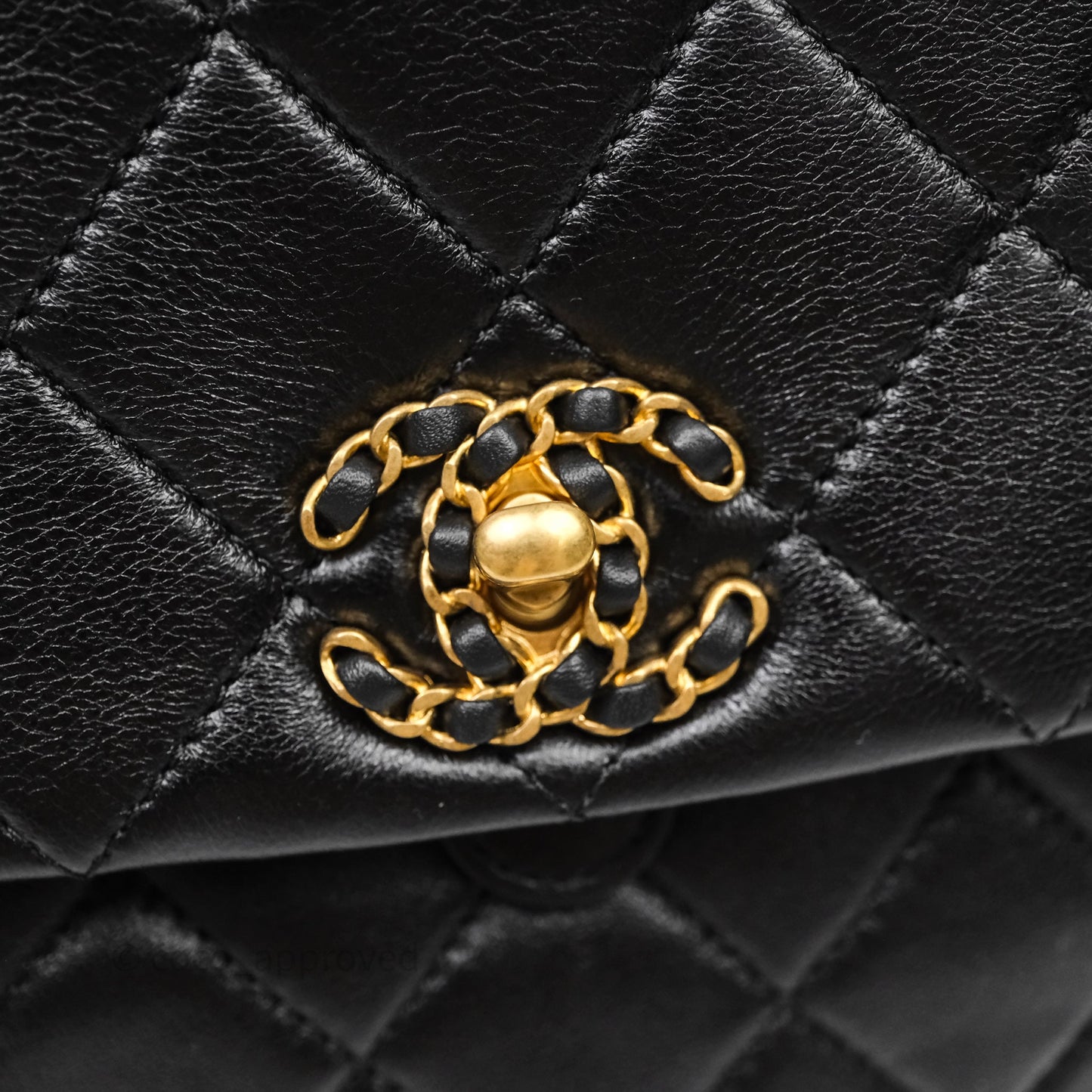 Chanel Backpack Black Calfskin Aged Gold Hardware