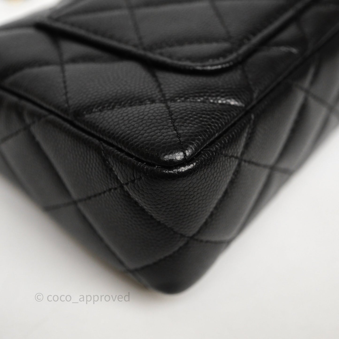 Chanel Clutch on Chain Black Caviar Gold Hardware 25A