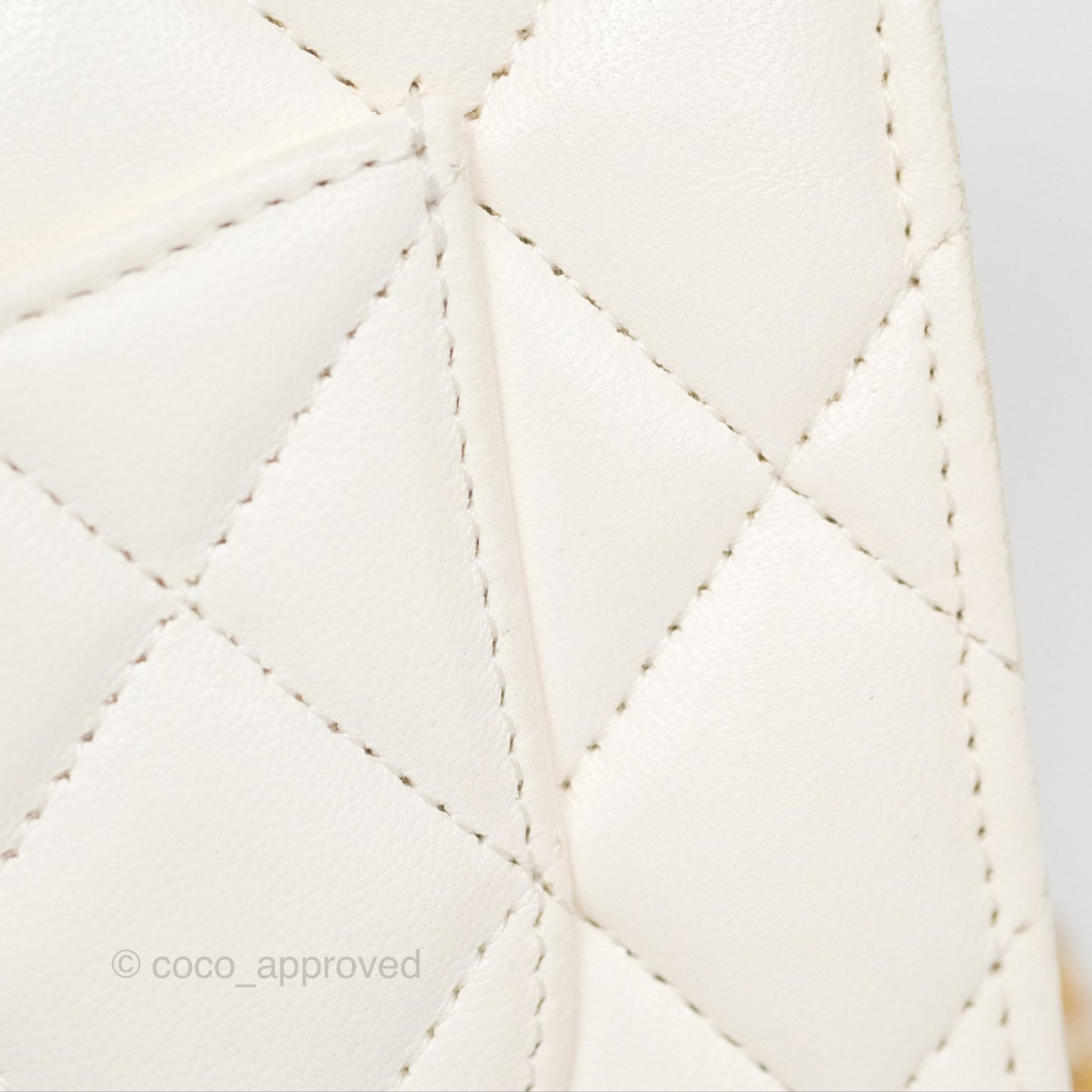 Chanel Quilted Wallet on Chain WOC Coco Heart Chain White Lambskin Aged Gold Hardware 22K