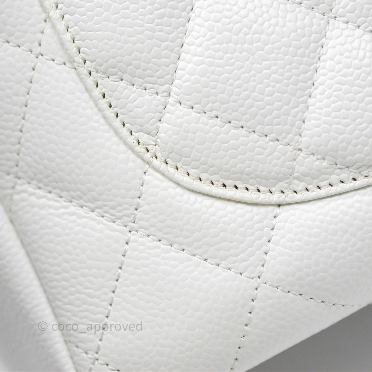 Chanel GST White Caviar Silver Hardware
