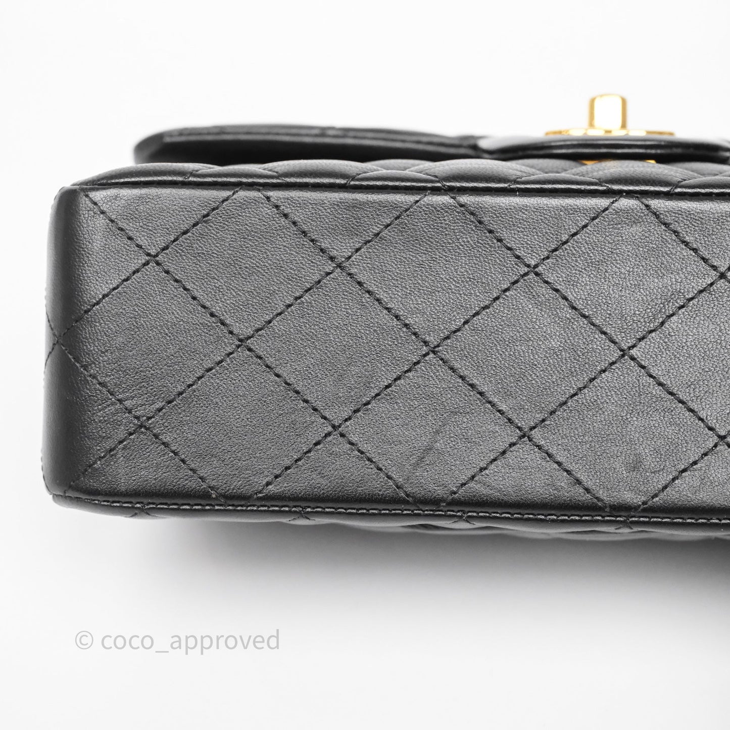 Chanel Small Classic Flap Quilted Black Lambskin Gold Hardware