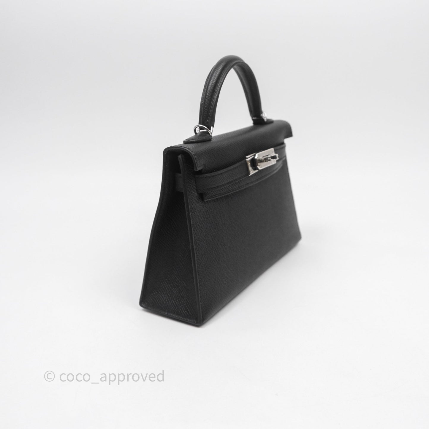 Hermès Mini Kelly Black Noir 89 Epsom Palladium Hardware