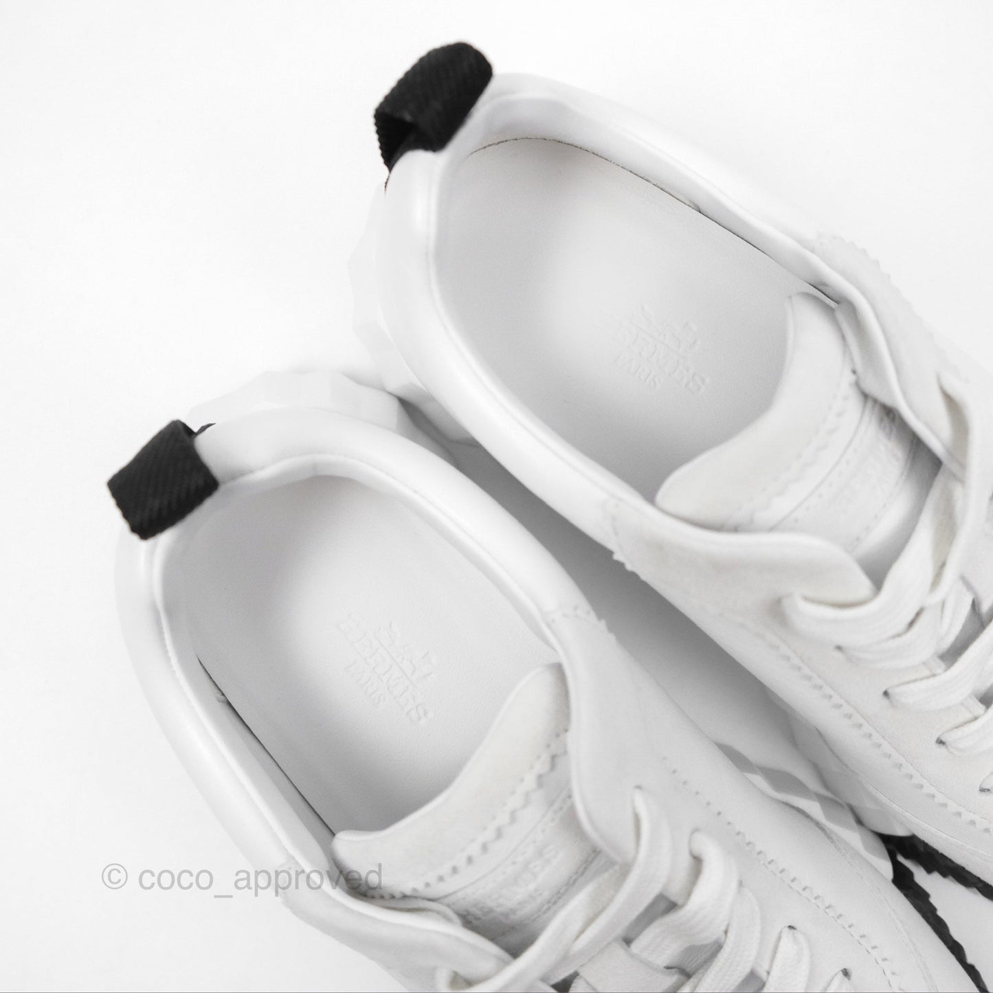 Hermès Femme Bouncing Sneaker Blanc White/Black Size 37.5