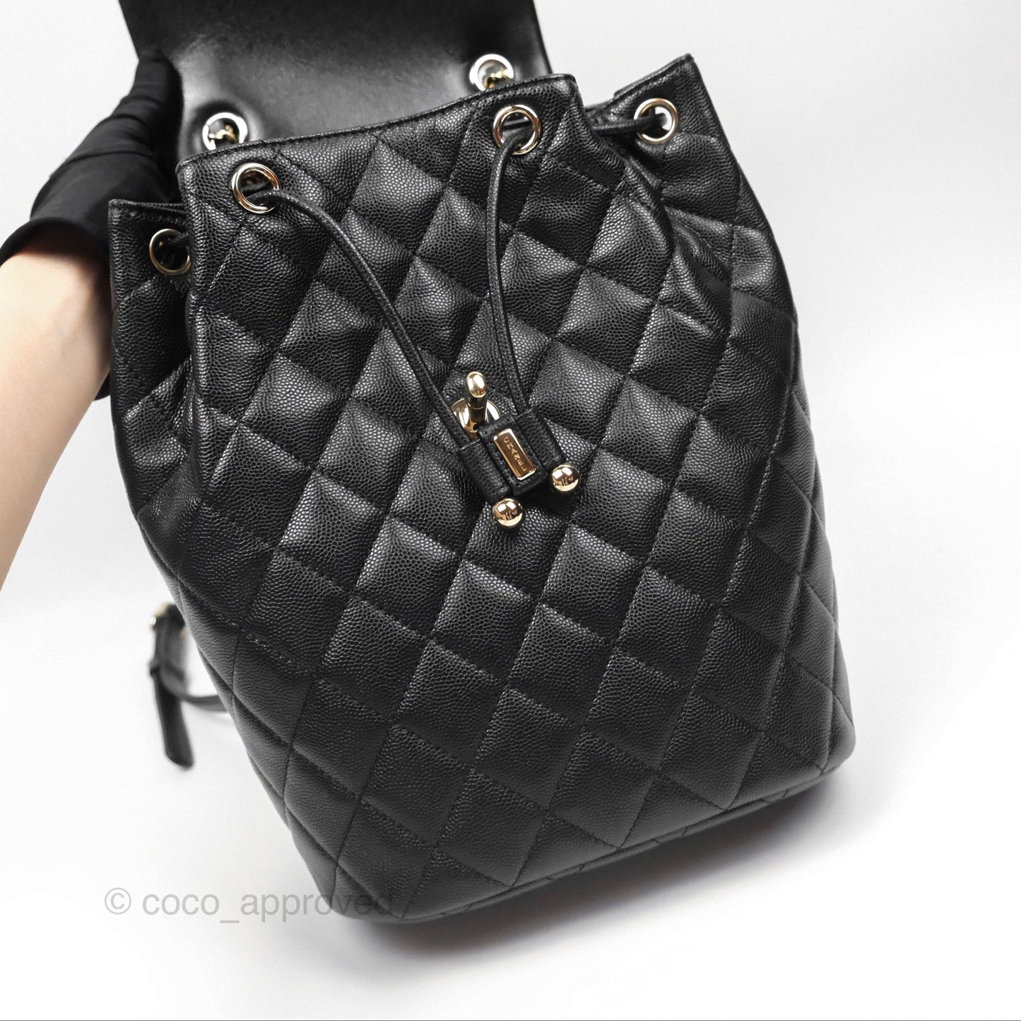 Chanel Mini Urban Spirit Backpack Black Caviar Gold Hardware 23S