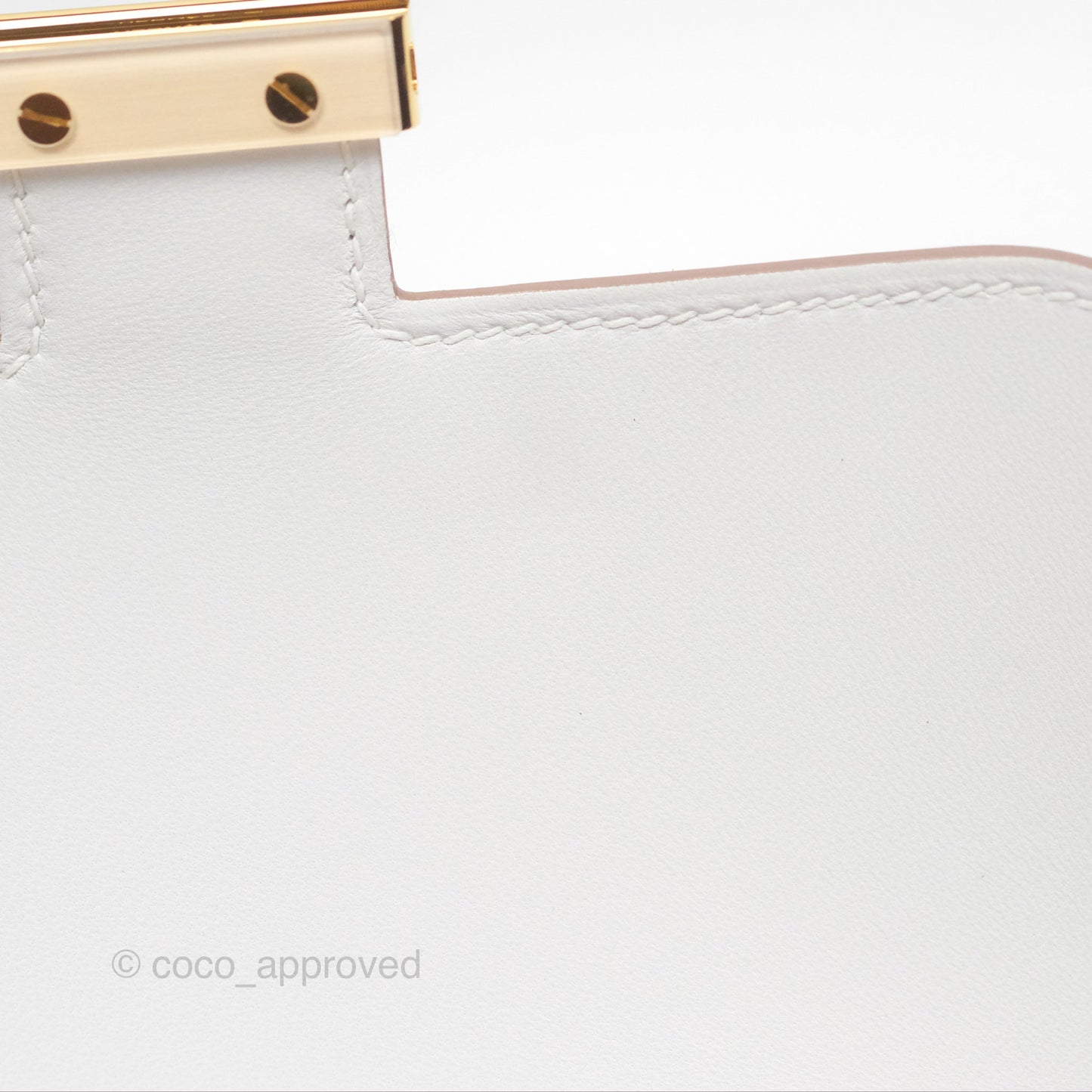 Hermès Constance Mini 18cm Mirror Gris Pale Epsom Gold Hardware