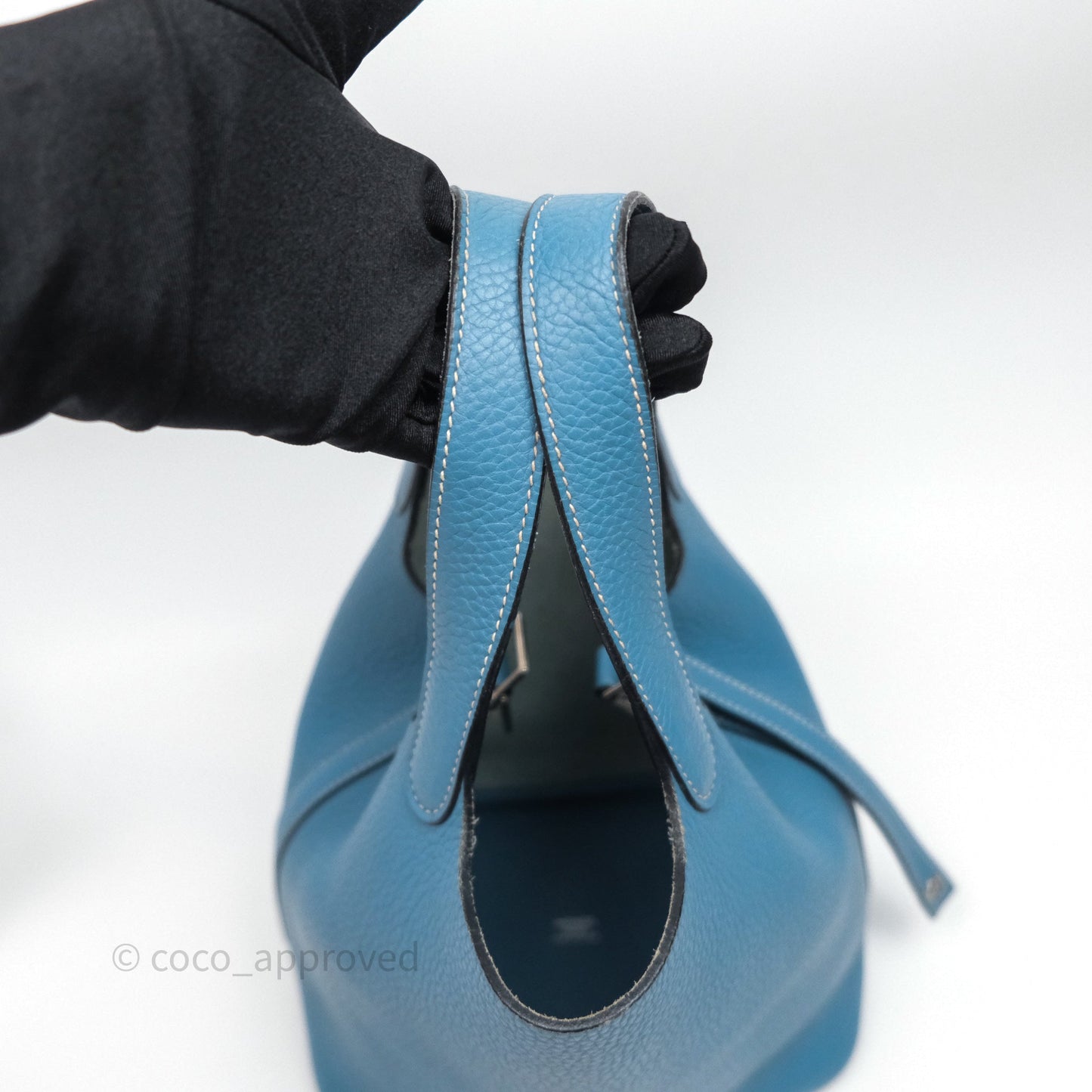 Hermès Picotin 18 Blue Jean 75 Clemence Palladium Hardware