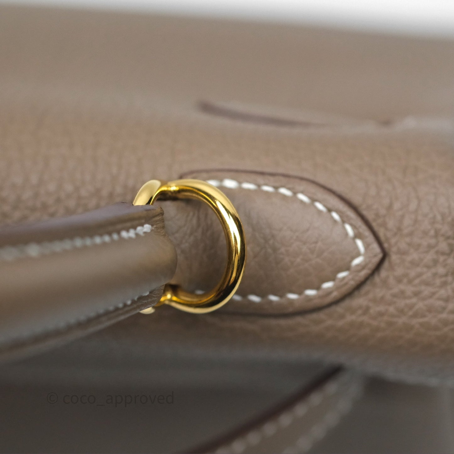 Hermès Kelly 25 Etoupe 18 Retourne Togo Gold Hardware