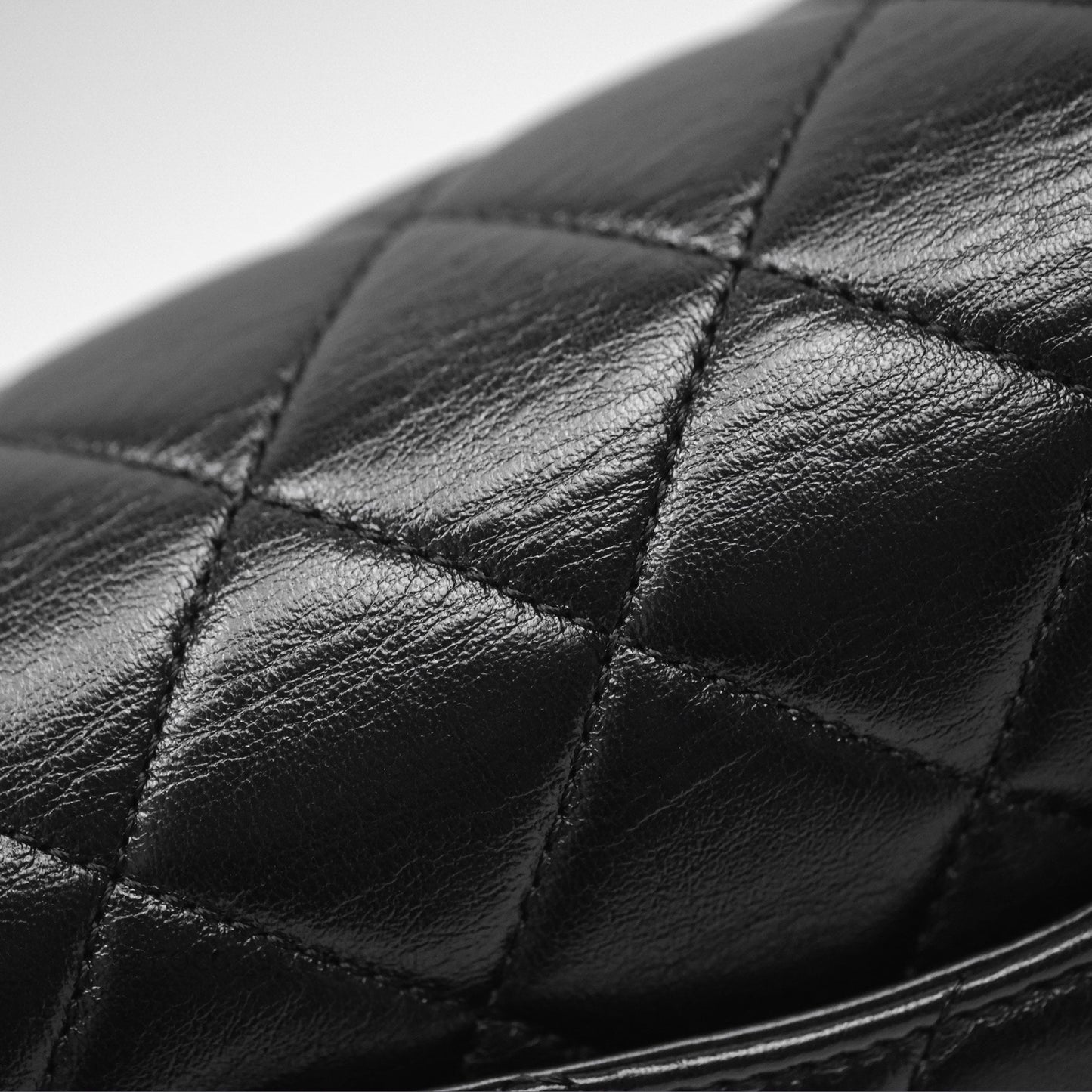 Chanel Quilted Flap Bag Black Lambskin Aged Gold Hardware 22P