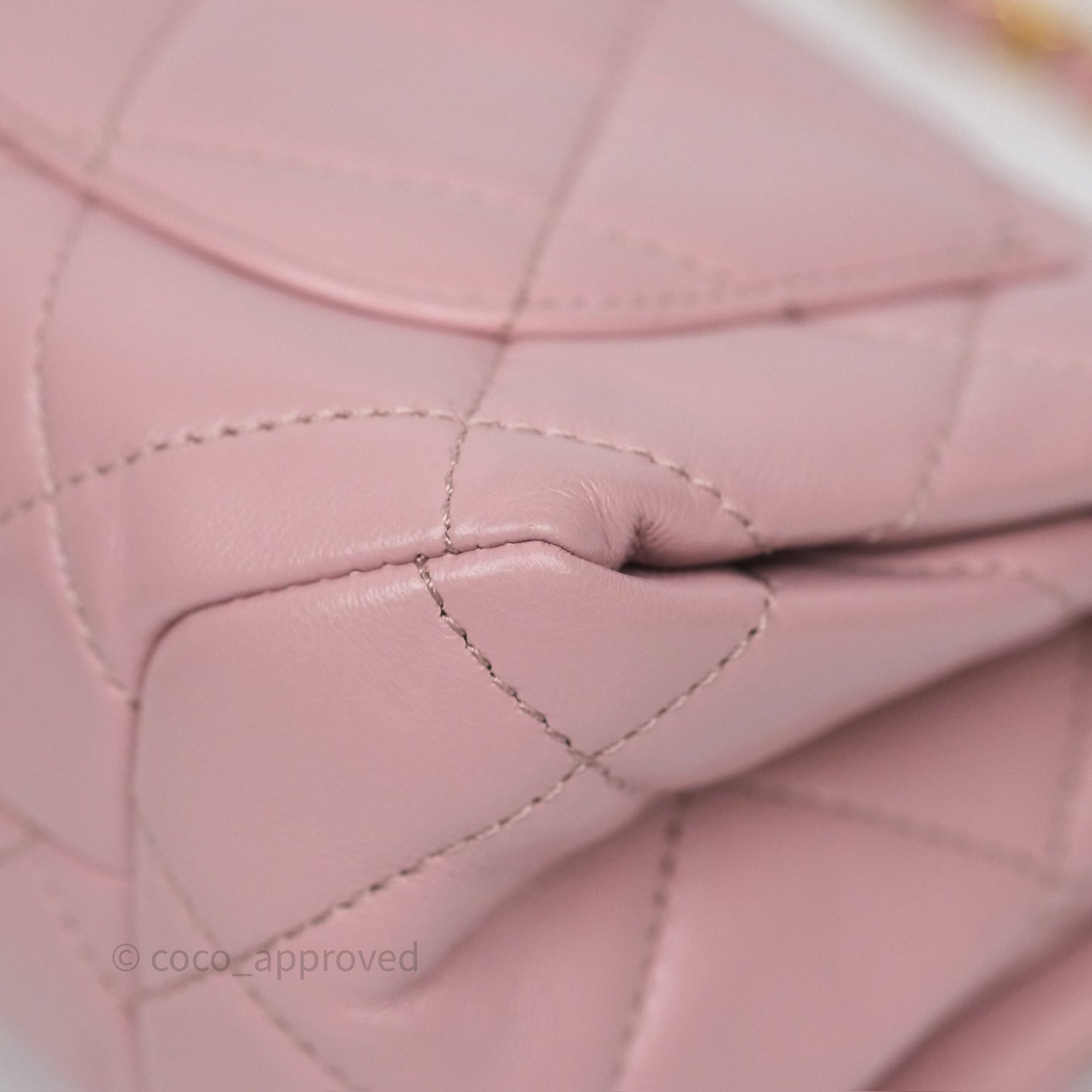 Chanel Mini Color Match Flap Quilted Pink Lambskin Aged Gold Hardware