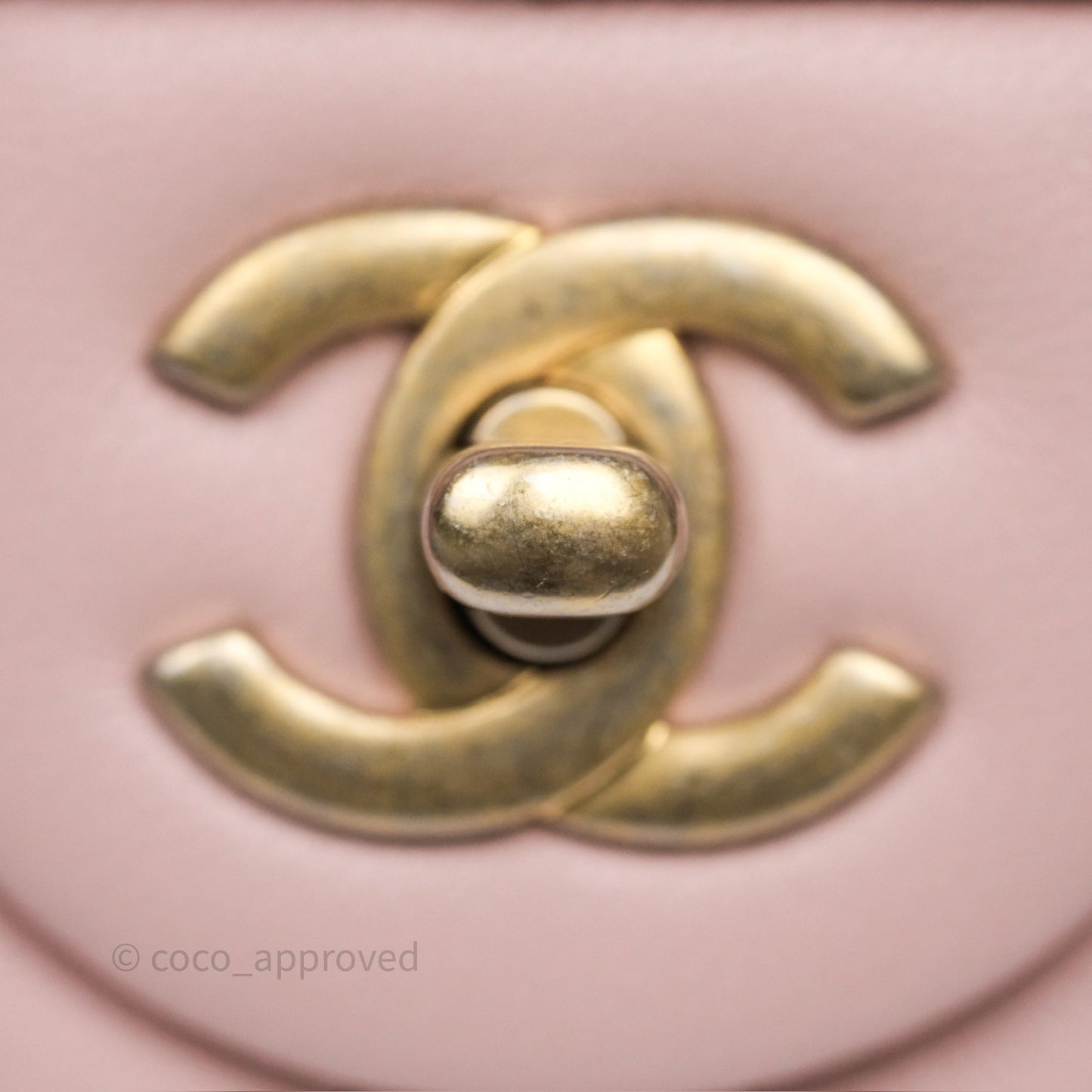 Chanel Quilted Mini Square Flap with Camellia Adjustable Chain Pink Clair Lambskin