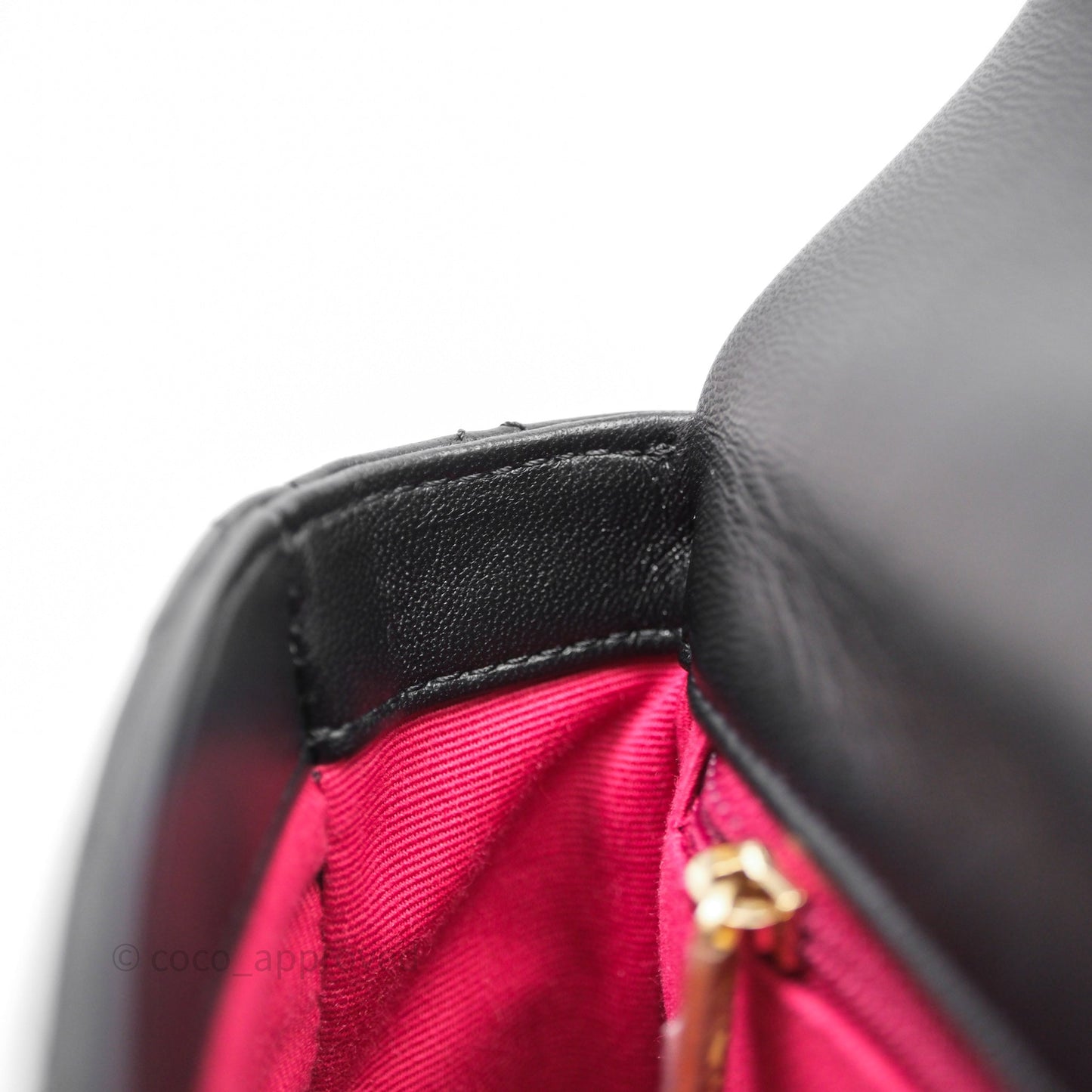Chanel My Perfect Mini With Pearl Quilted Black Lambskin Gold Hardware