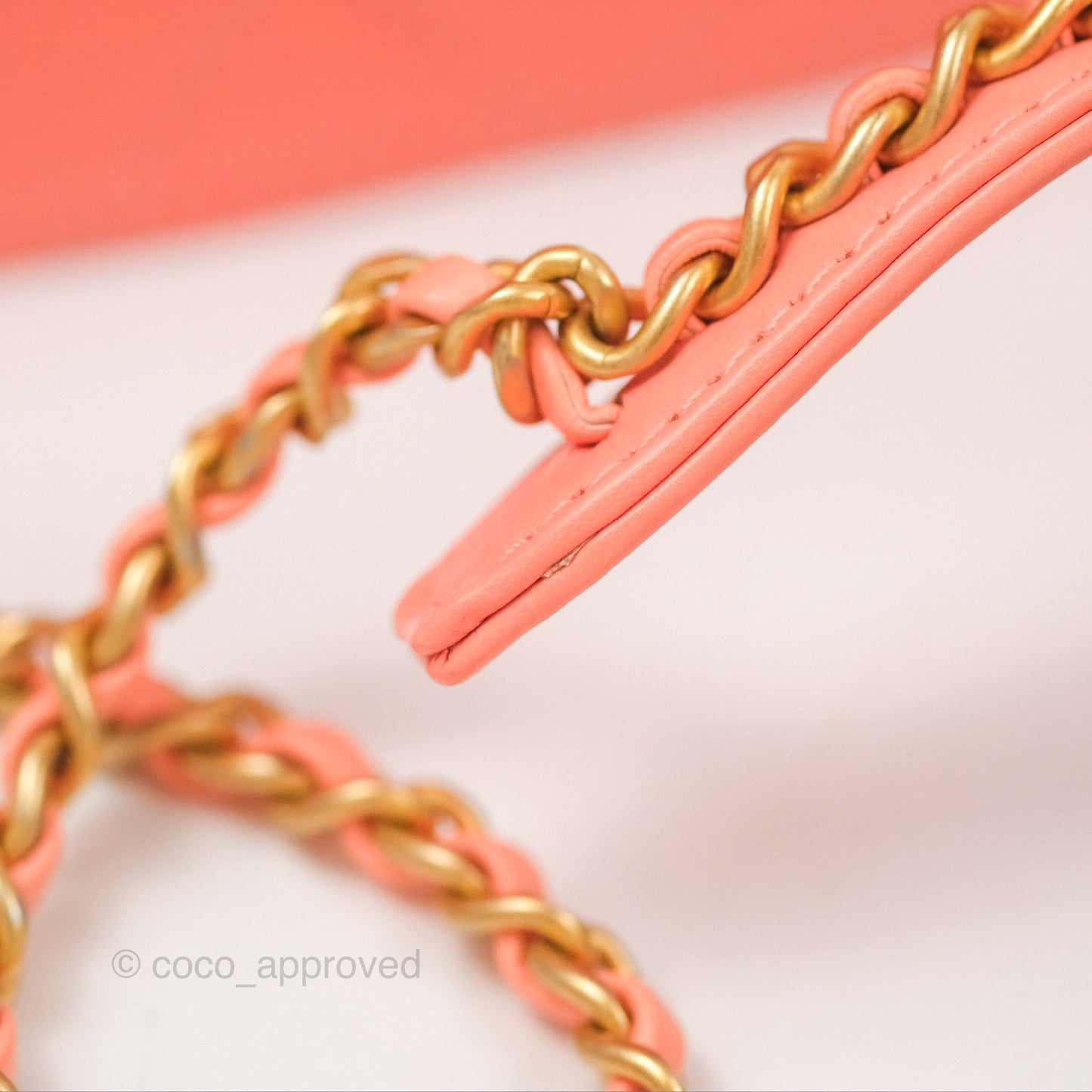 Chanel Metal Top Handle Flap Bag Iridescent Orange Claire Calfskin Aged Gold Hardware