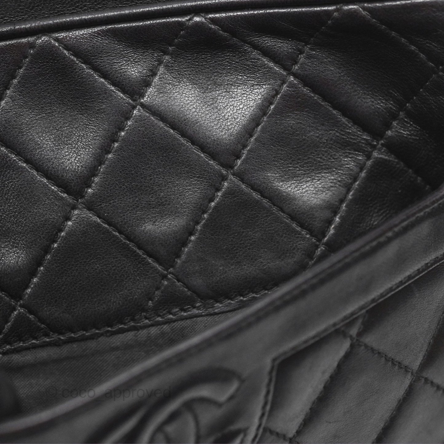 Chanel Vintage Small Camera Bag Black Lambskin Gold Hardware