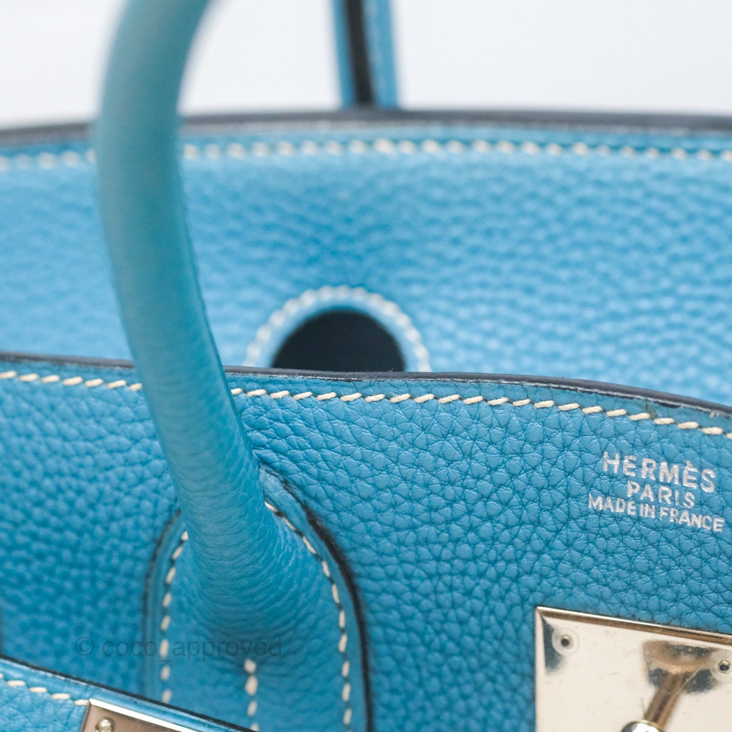 Hermès Birkin 30 Blue Jean Togo Palladium Hardware