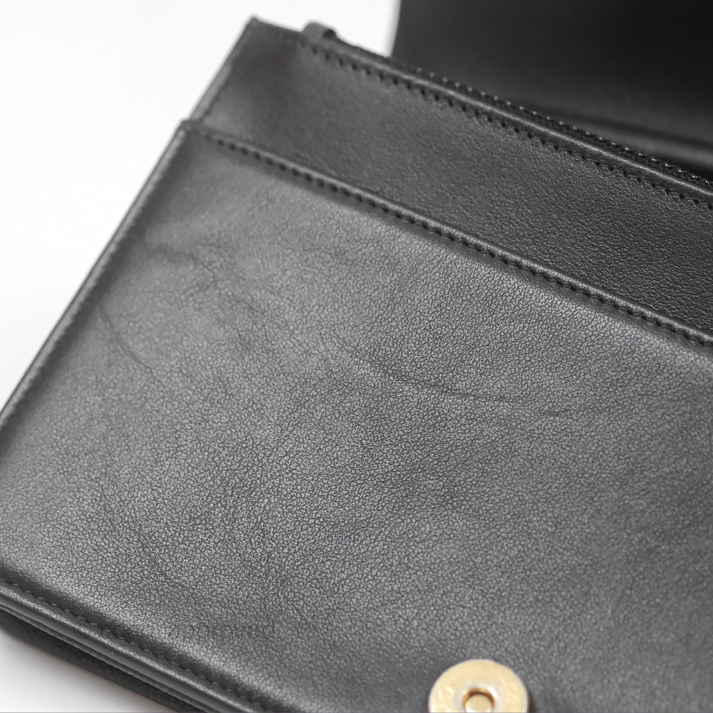 Chanel Quilted Boy Wallet on Chain WOC Black Caviar Age Gold Hardware
