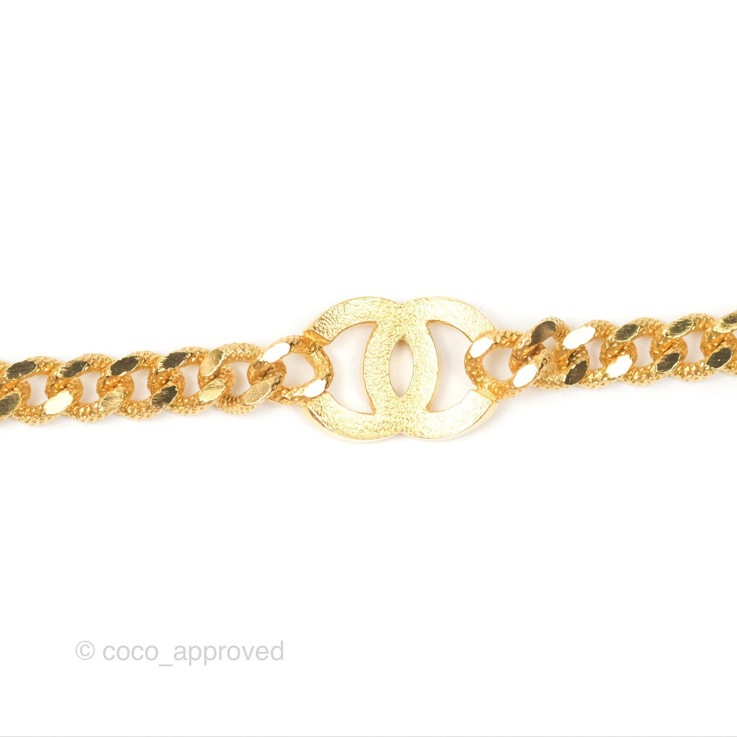 Chanel Crystal CC Chain Choker Gold Tone 24V