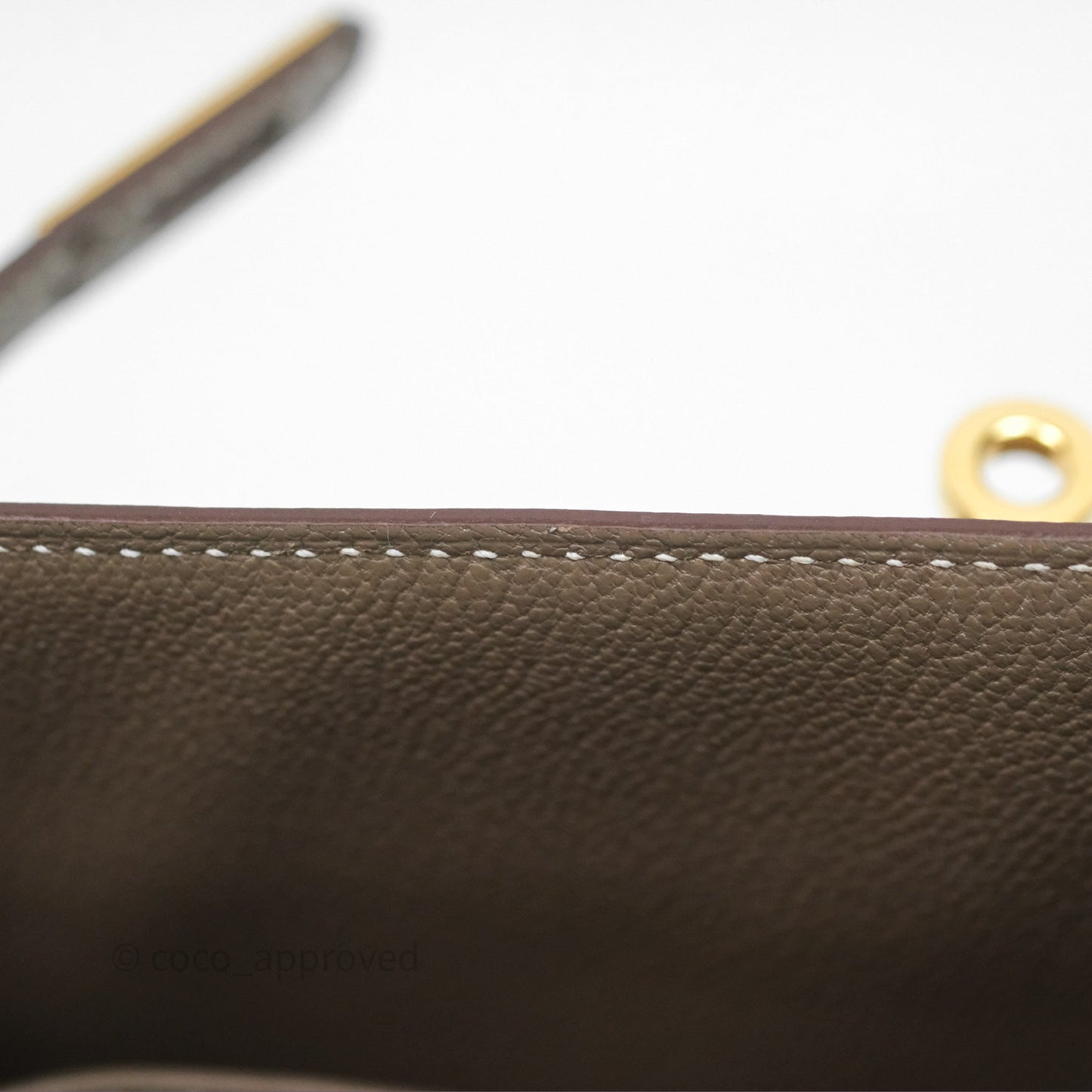 Hermès Kelly 25 Sellier Etoupe Epsom Gold Hardware