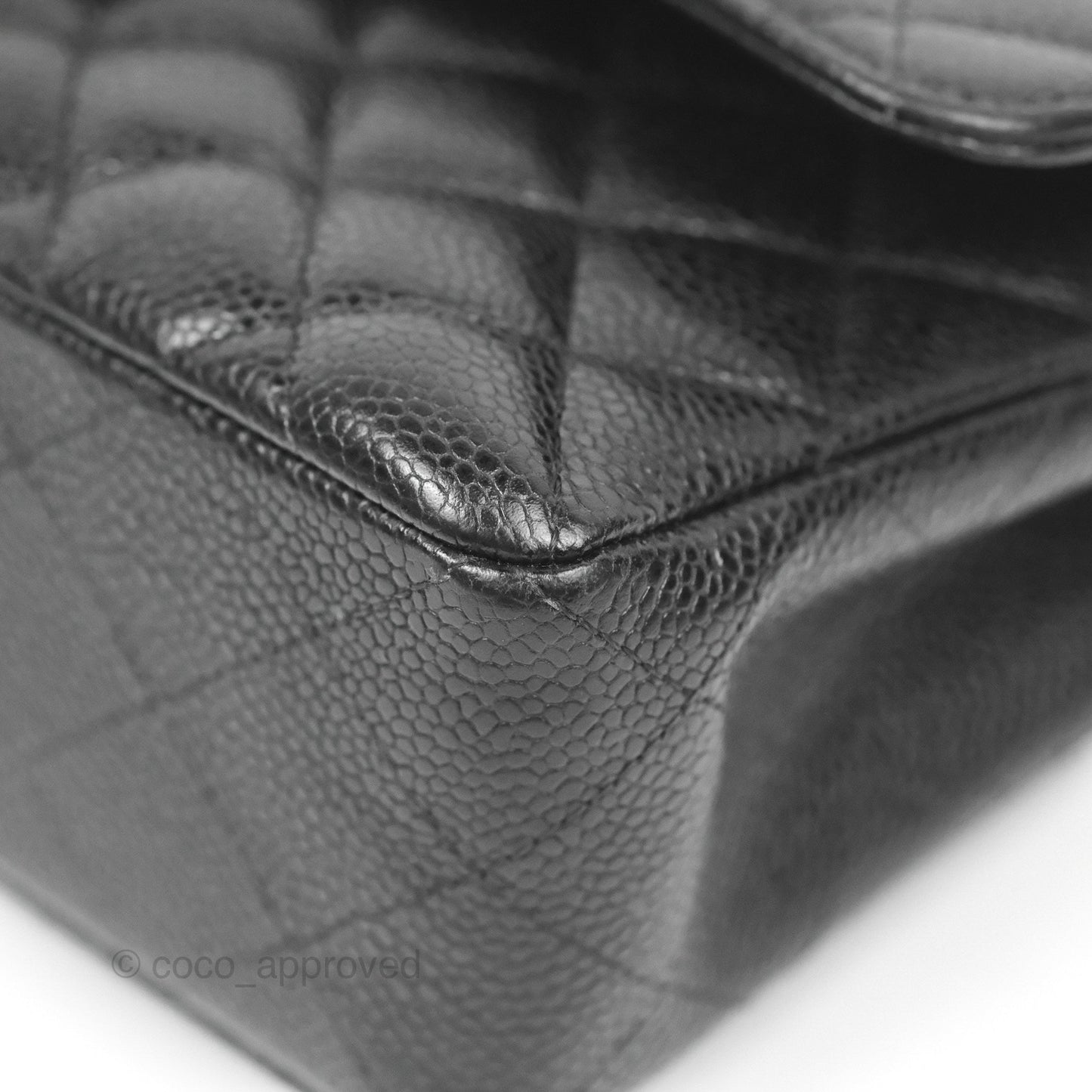 Chanel Small Classic Flap Quilted Black Caviar Gold Hardware