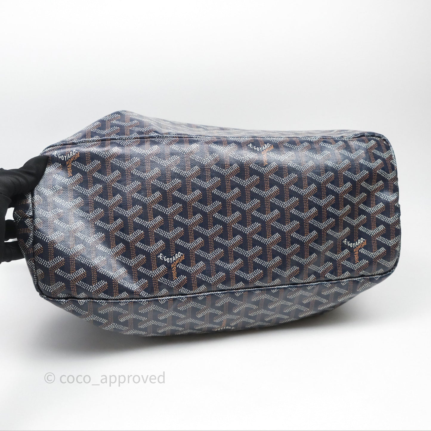 Goyard St. Louis Tote PM Navy/Tan