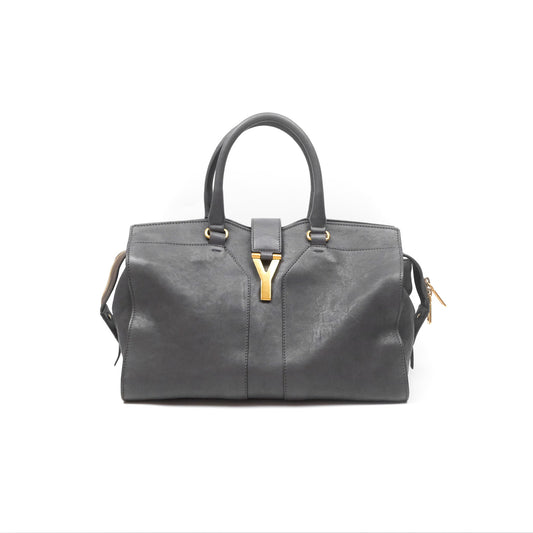 Saint Laurent Chyc Bag Dark Grey Calfskin Gold Hardware