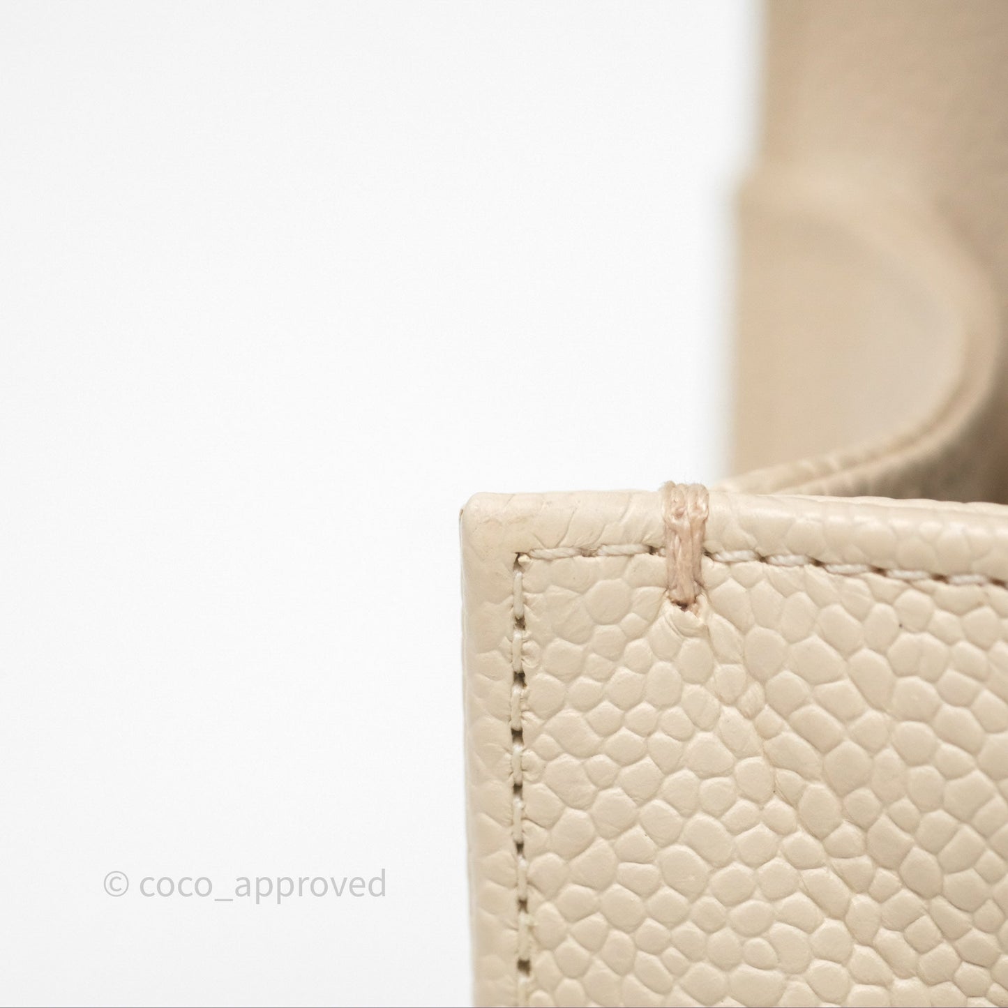 Chanel Small Boy Chevron Beige Caviar Ruthenium Hardware