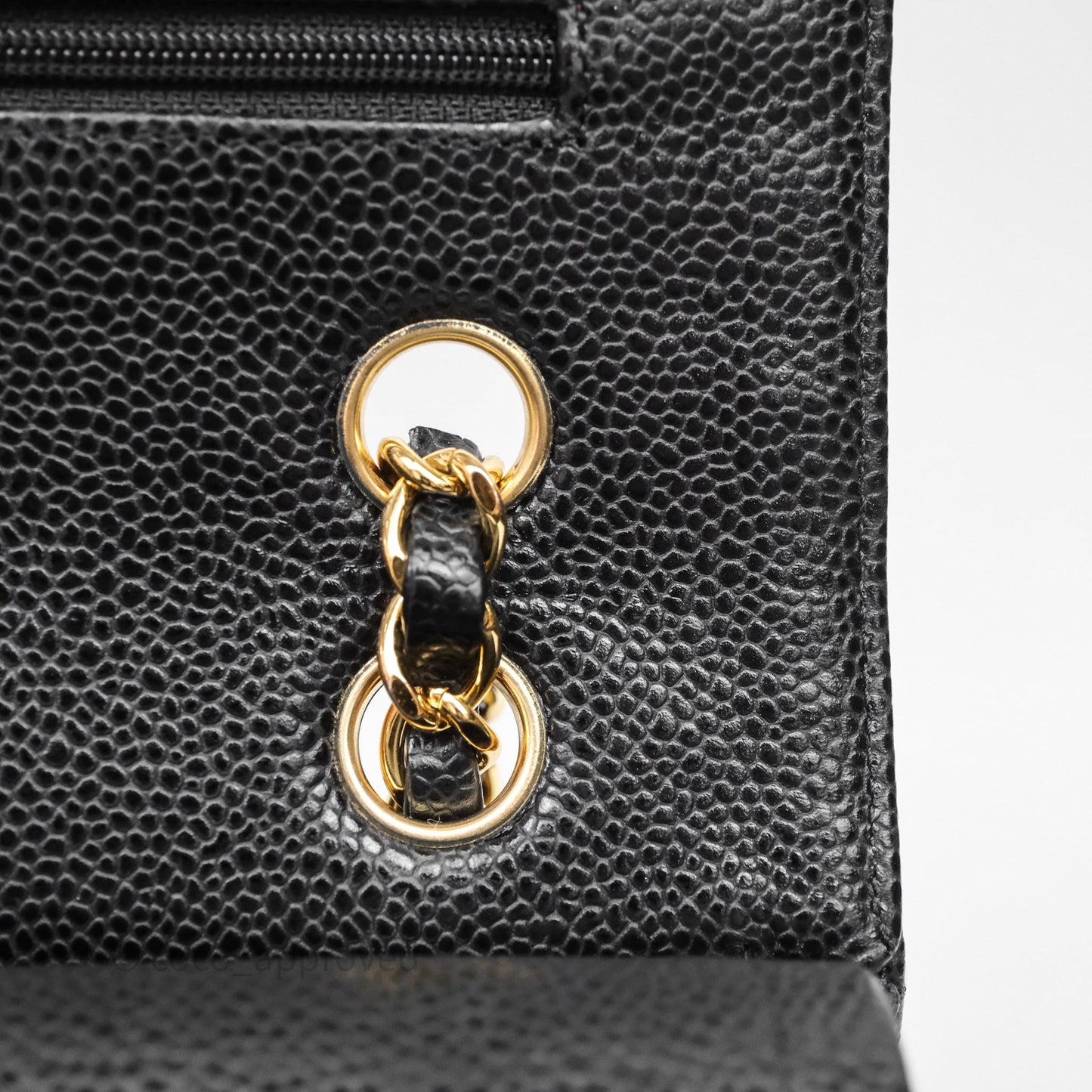 Chanel Classic M/L Medium Flap Quilted Black Caviar Gold Hardware