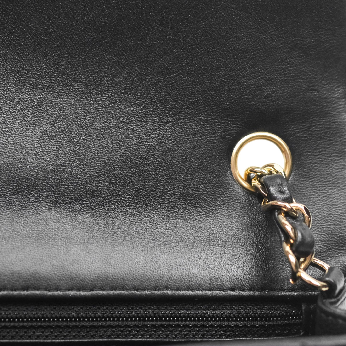 Chanel Mini Rectangular Flap Quilted Black Lambskin Gold Hardware